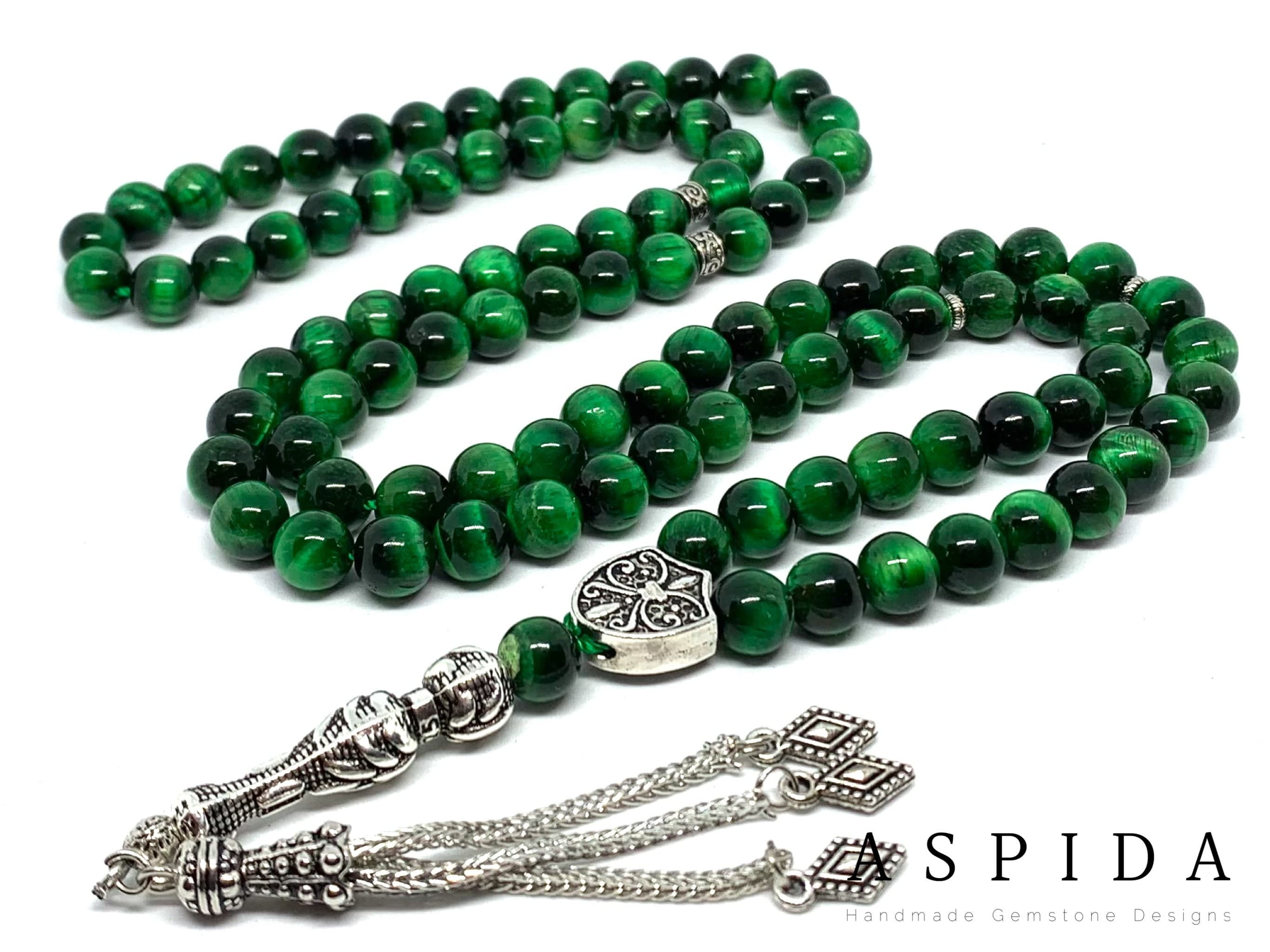 Real Tiger Eyes Gemstone, Islamic Prayer 99 Beads, Tasbih, Tesbih, Misbaha, Tasbeeh, Sibha, Rosary, Tasbih 99, Tasbih Personalized 8 mm,