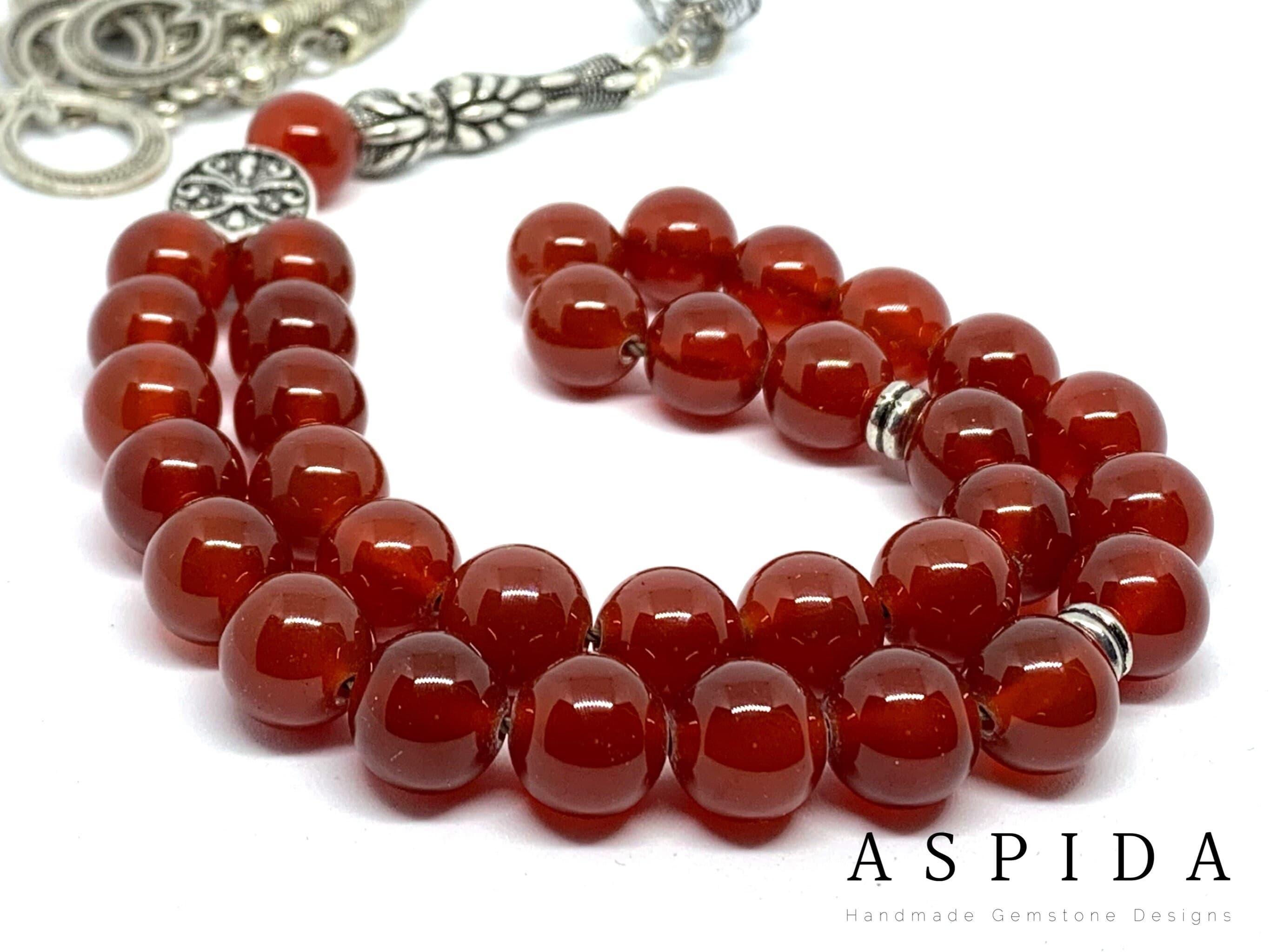Real Yemen Agate Gemstone, Islamic Prayer 33 Beads, Tasbih, Tesbih, Misbaha, Tasbeeh, Sibha, Tasbih 33, Tasbih Personalized 10mm, Big Size - image 3