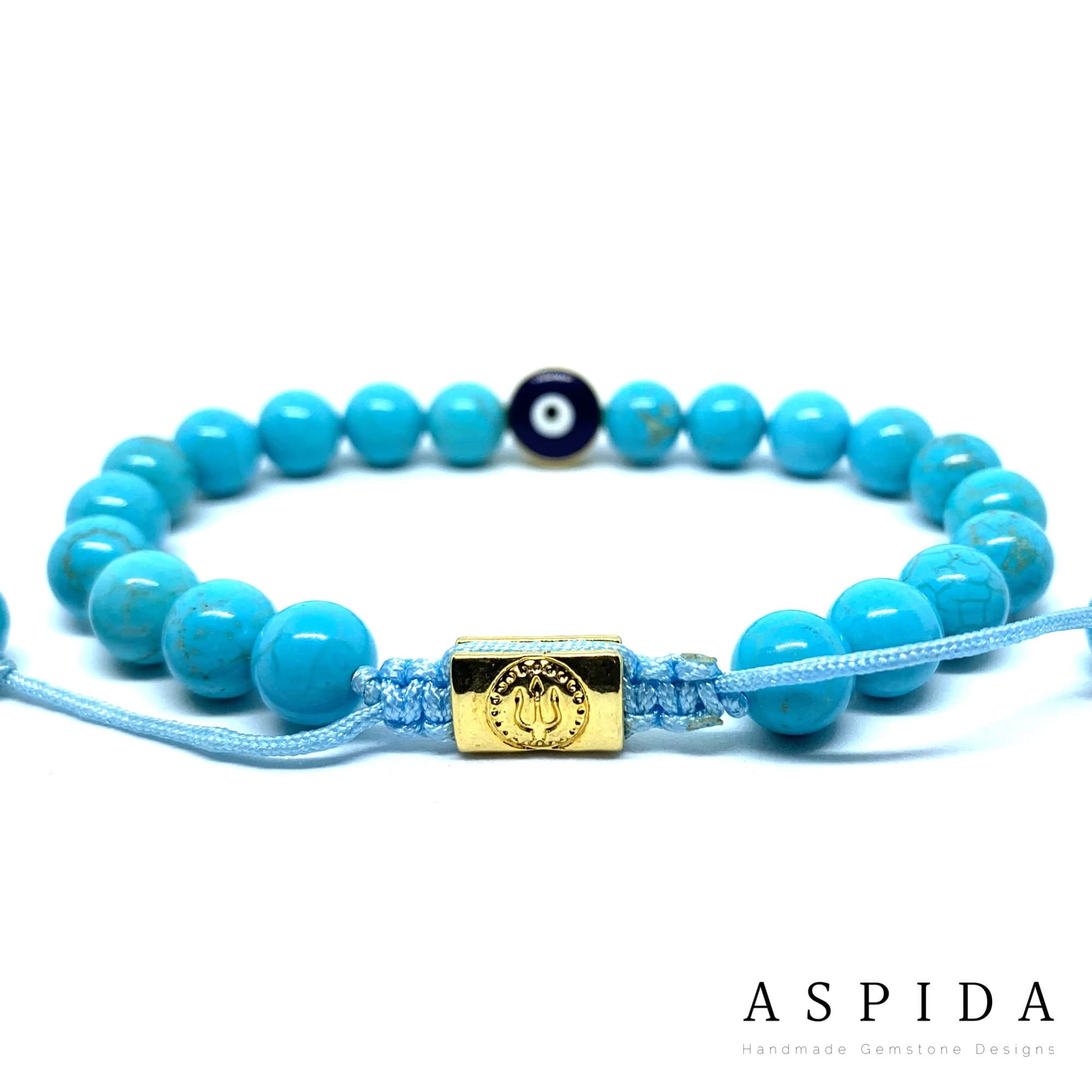 Real Turquoise Evil Eye Gemstone Crystal Bracelet, Bracelet For Men, Bracelet For Women, Bracelet For Couple, Customize Gıft, Adjustable - image 3
