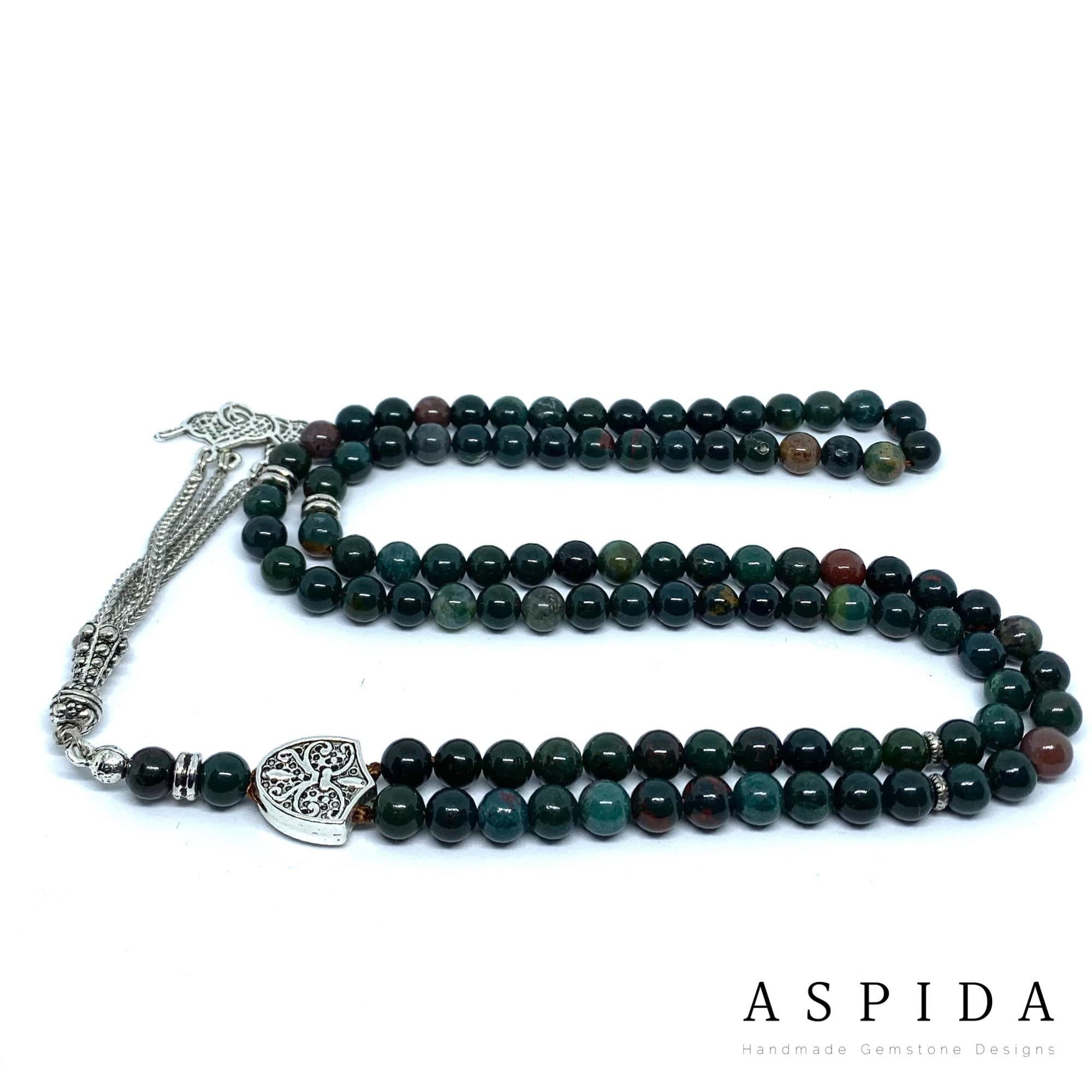 Real Bloodstone Gemstone, Islamic Prayer 99 Beads, Tasbih, Tesbih, Misbaha, Tasbeeh, Sibha, Rosary, Tasbih 99, Tasbih Personalized 6mm, - image 3