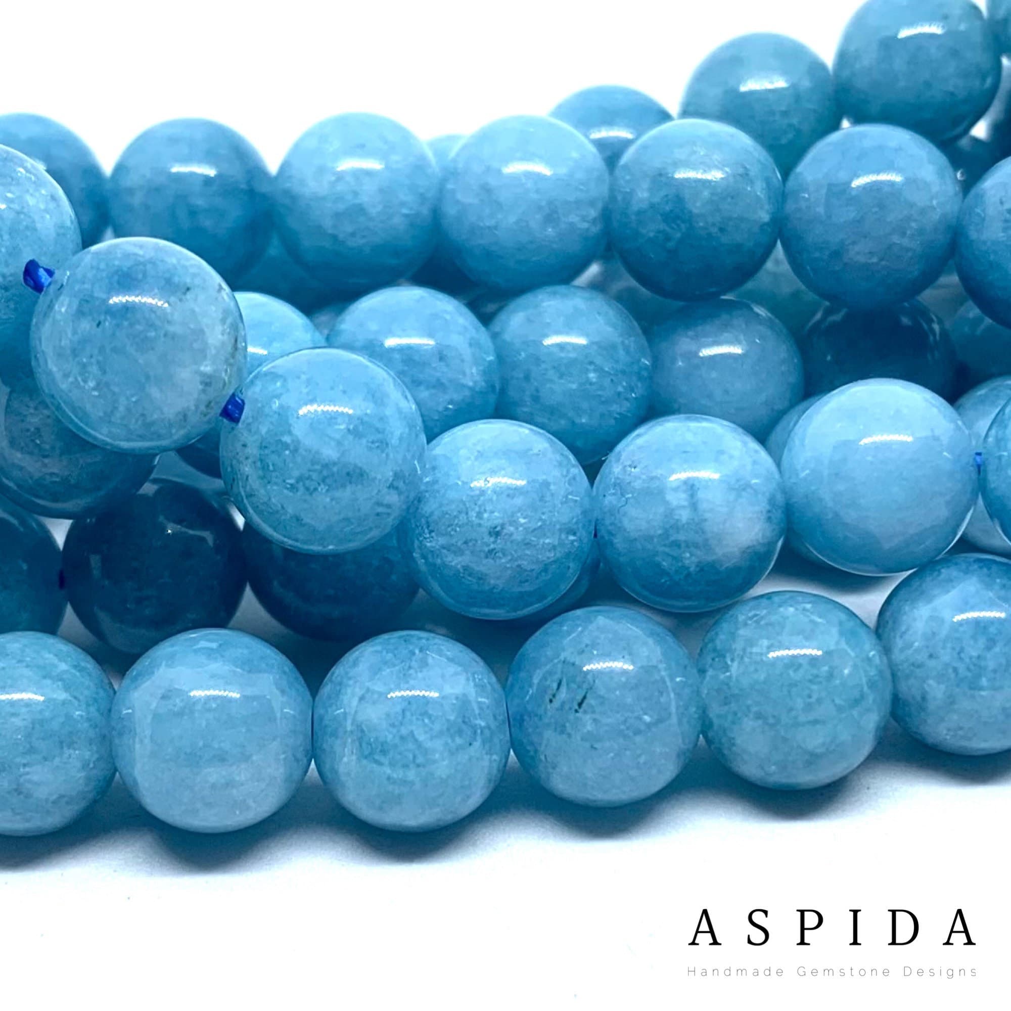 Real Aquamarine Gemstone, Islamic Prayer 99 Beads, Tasbih, Tesbih, Misbaha, Tasbeeh, Sibha, Rosary, Tasbih 99, Tasbih Personalized 8 mm, - image 4