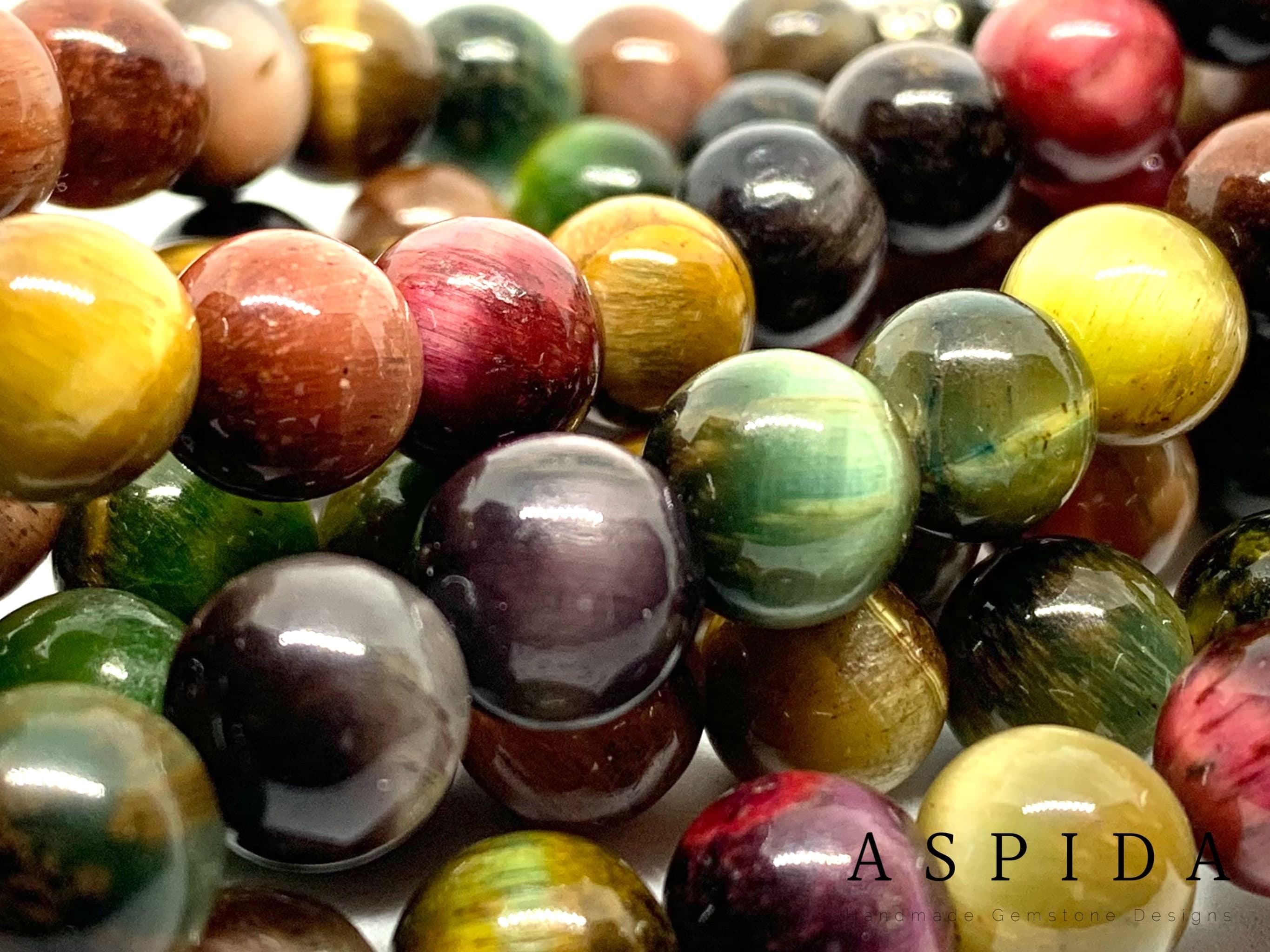 Real Rainbow Tiger Eyes Natural Crystal Gemstone Personalized Tasbih 33, Prayer Beads, Tesbih, Misbaha, Tasbeeh, Sibha, Rosary, Premium Qua - image 3