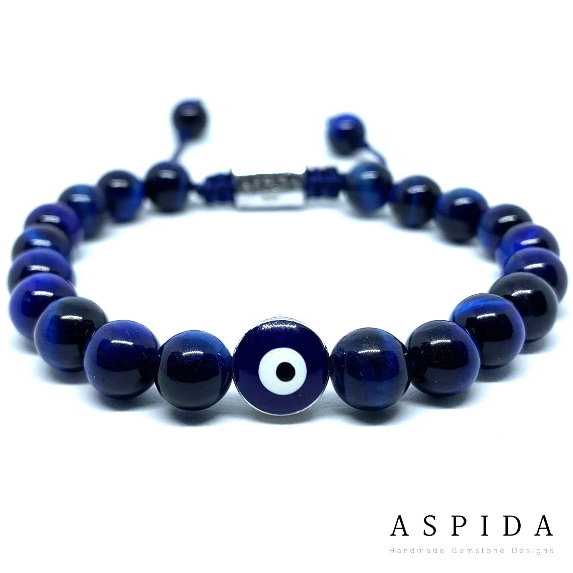Real Blue Tiger Eyes Evil Eye Gemstone Crystal Bracelet, Bracelet For Men, Bracelet For Women, Bracelet For Couple, Customize Gıft - image 4
