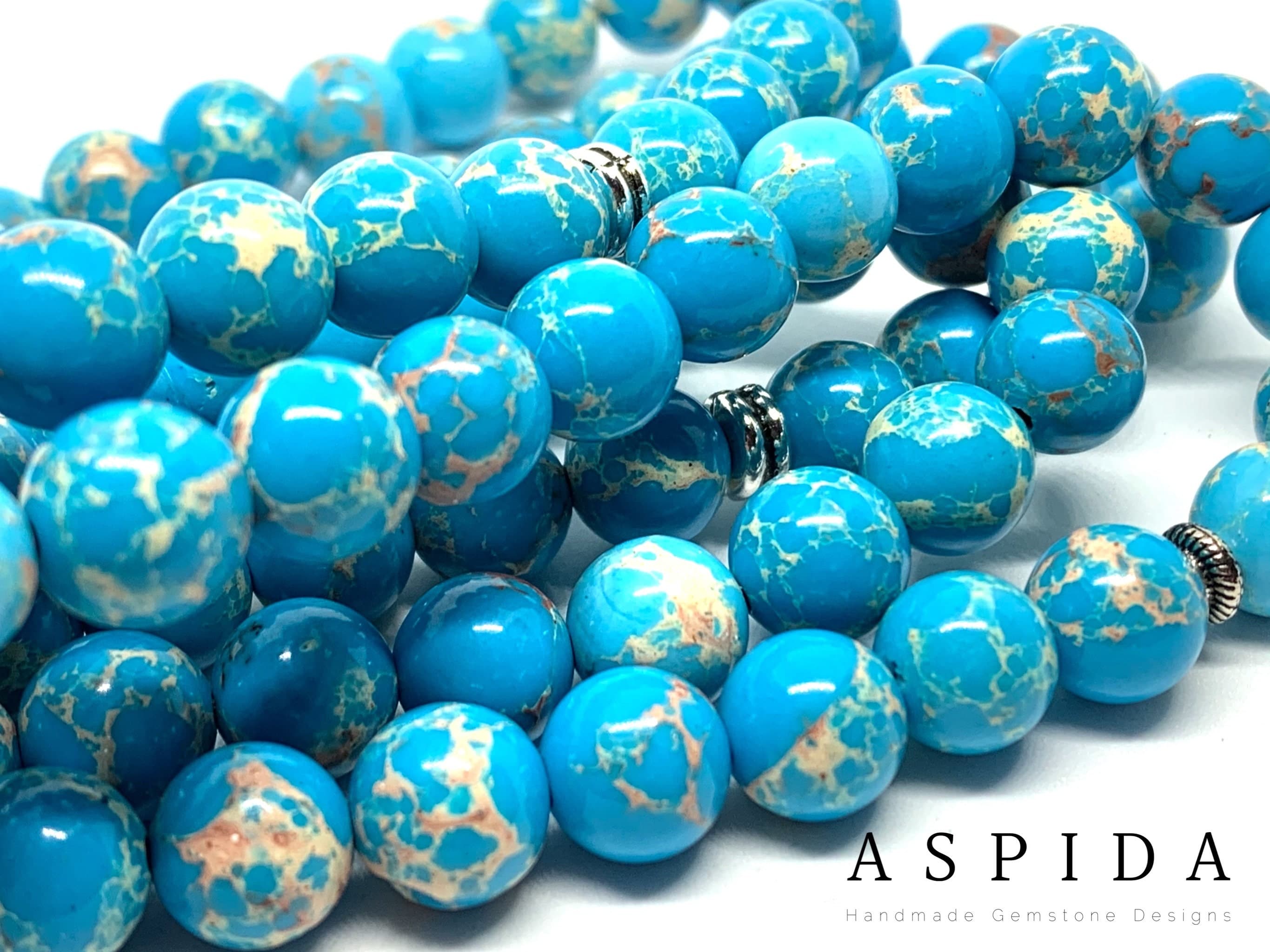 Real Blue Variscite  Natural Crystal Gemstone Personalized Tasbih 99, Prayer Beads, Tesbih, Misbaha, Tasbeeh, Sibha, Rosary, Eid Gift - image 5