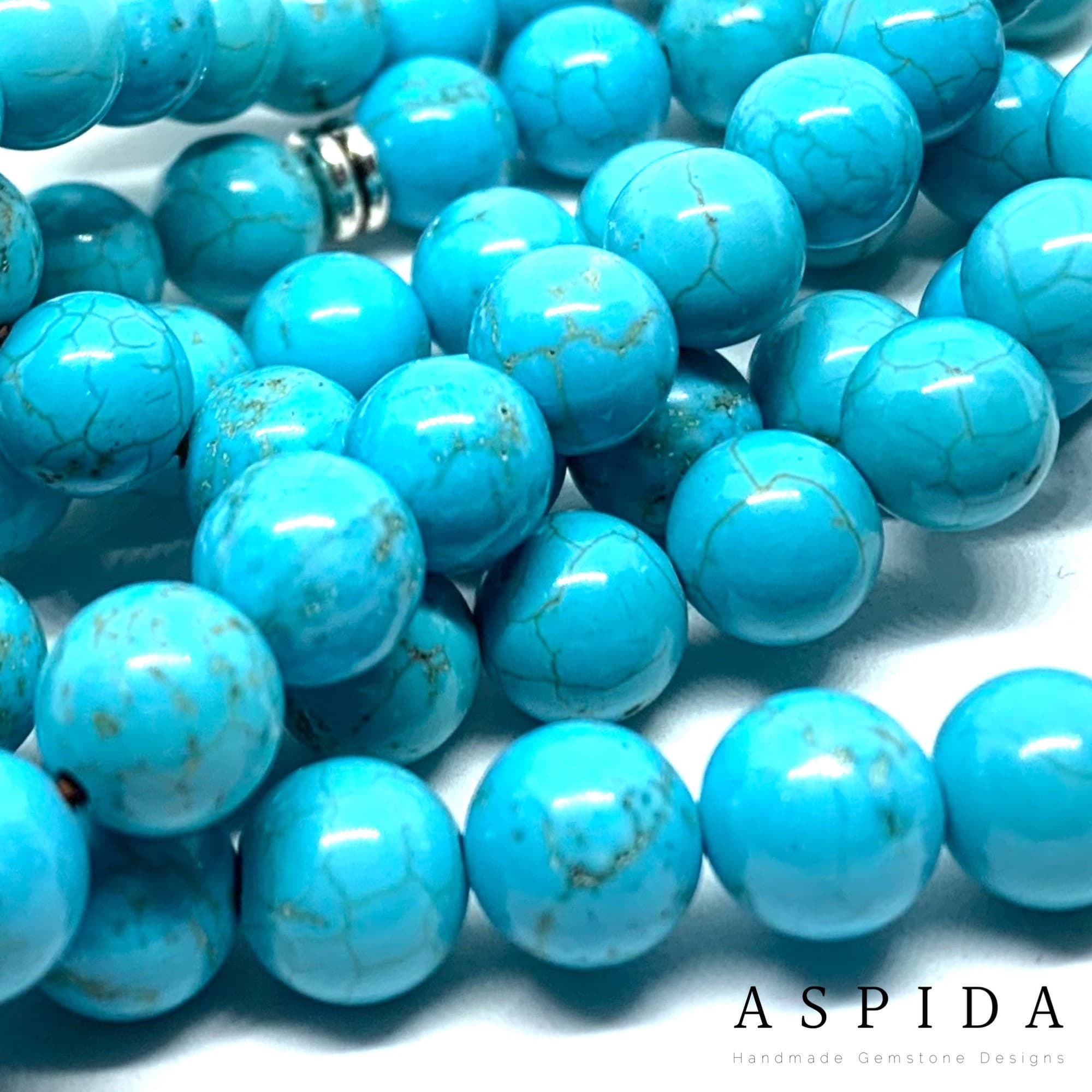 Real Turquoise Gemstone, Islamic Prayer 99 Beads, Tasbih, Tesbih, Misbaha, Tasbeeh, Sibha, Rosary, Tasbih 99, Tasbih Personalized 8 mm, Pre - image 5