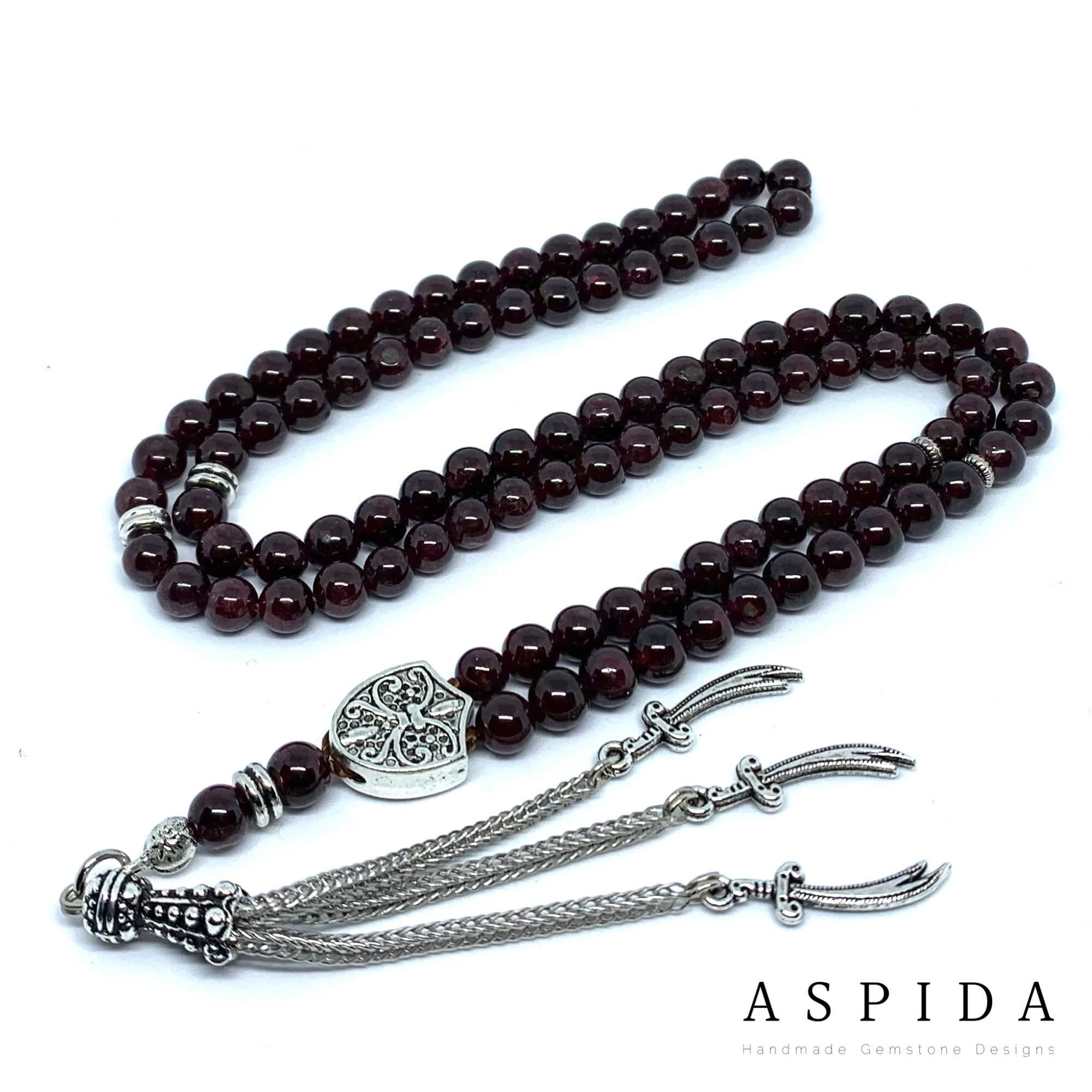 Real Garnet Gemstone, Islamic Prayer 99 Beads, Tasbih, Tesbih, Misbaha, Tasbeeh, Sibha, Rosary, Tasbih 99, Tasbih Personalized 6mm, Premium