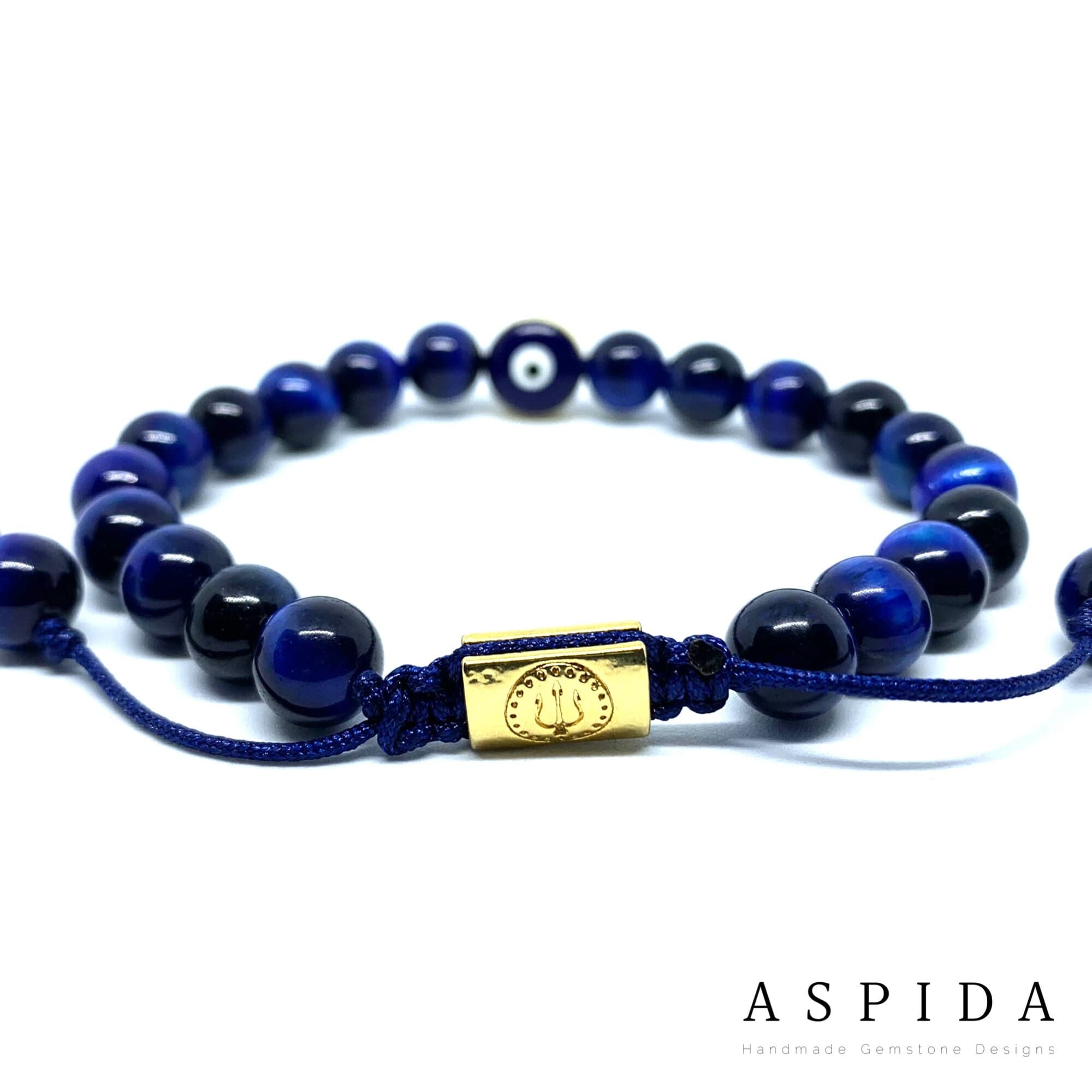 Real Blue Tiger Eyes Evil Eye Gemstone Crystal Bracelet, Bracelet For Men, Bracelet For Women, Bracelet For Couple, Customize Gıft - image 3