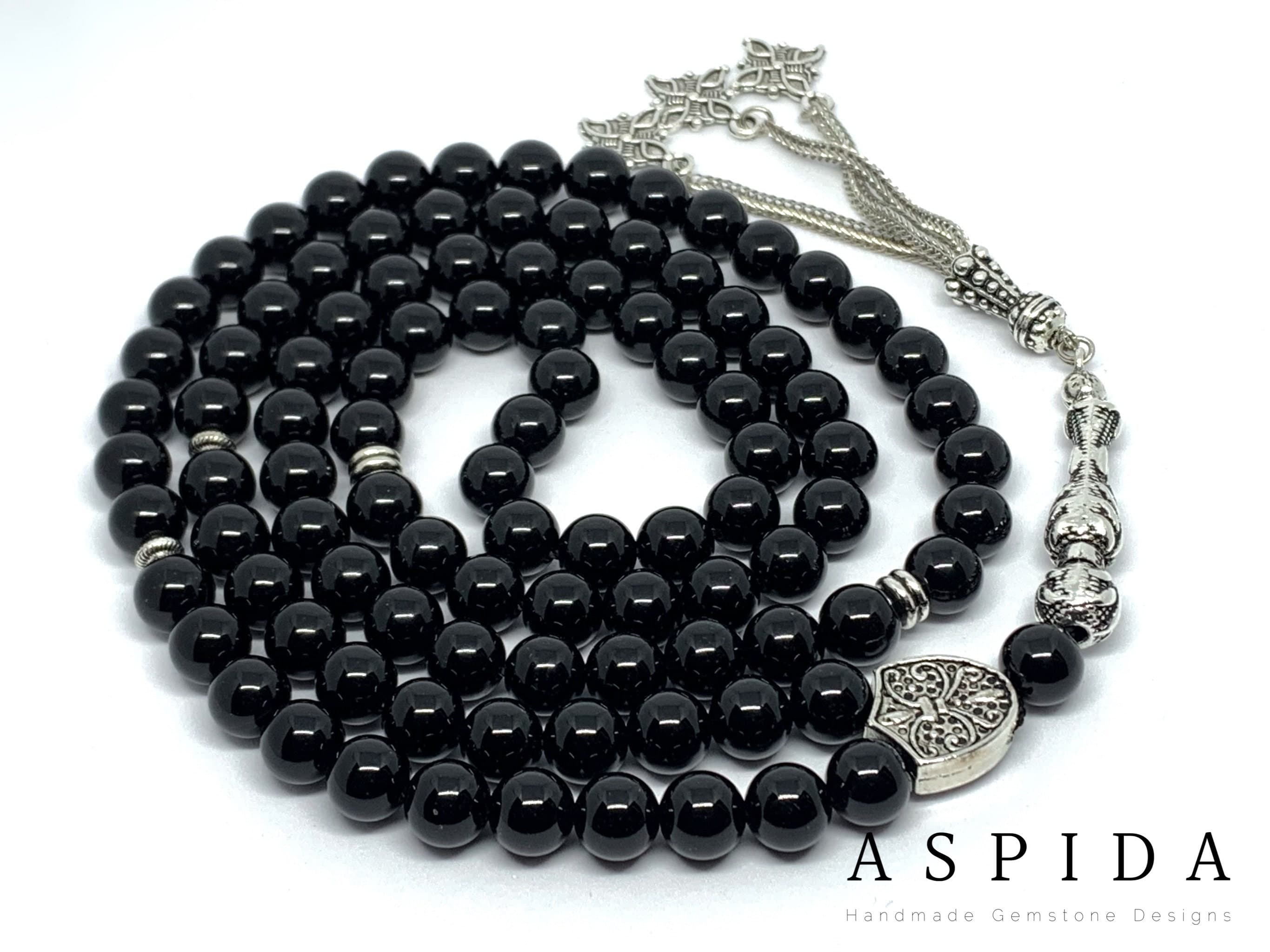 Real Black Onyx  Natural Crystal Gemstone Personalized Tasbih 99, Prayer Beads, Tesbih, Misbaha, Tasbeeh, Sibha, Rosary, Eid Gift, Premium - image 3