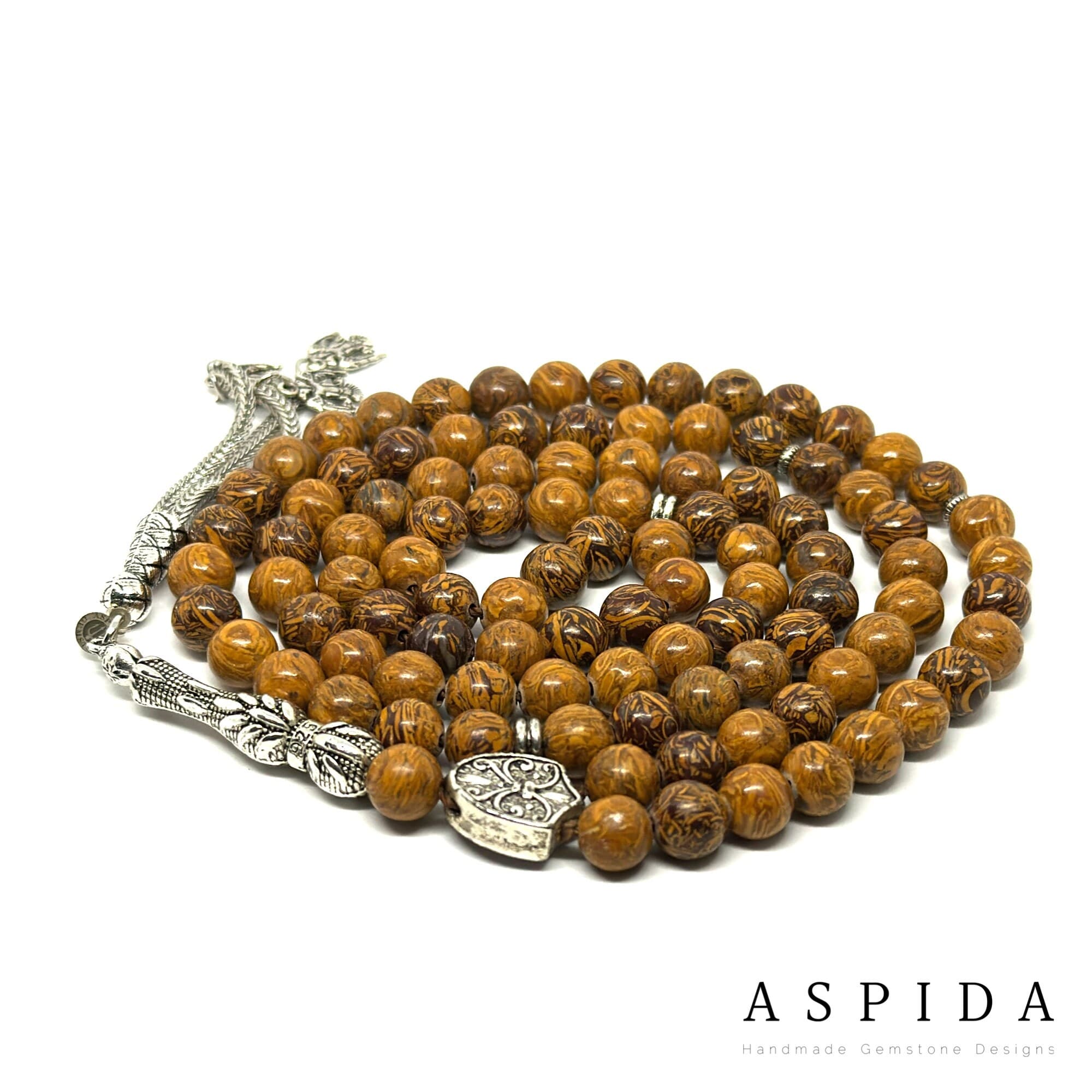 Real Picture Jasper Gemstone, Islamic Prayer 99 Beads, Tasbih, Tesbih, Misbaha, Tasbeeh, Sibha, Rosary, Tasbih 99, Tasbih Personalized 8 mm - image 4