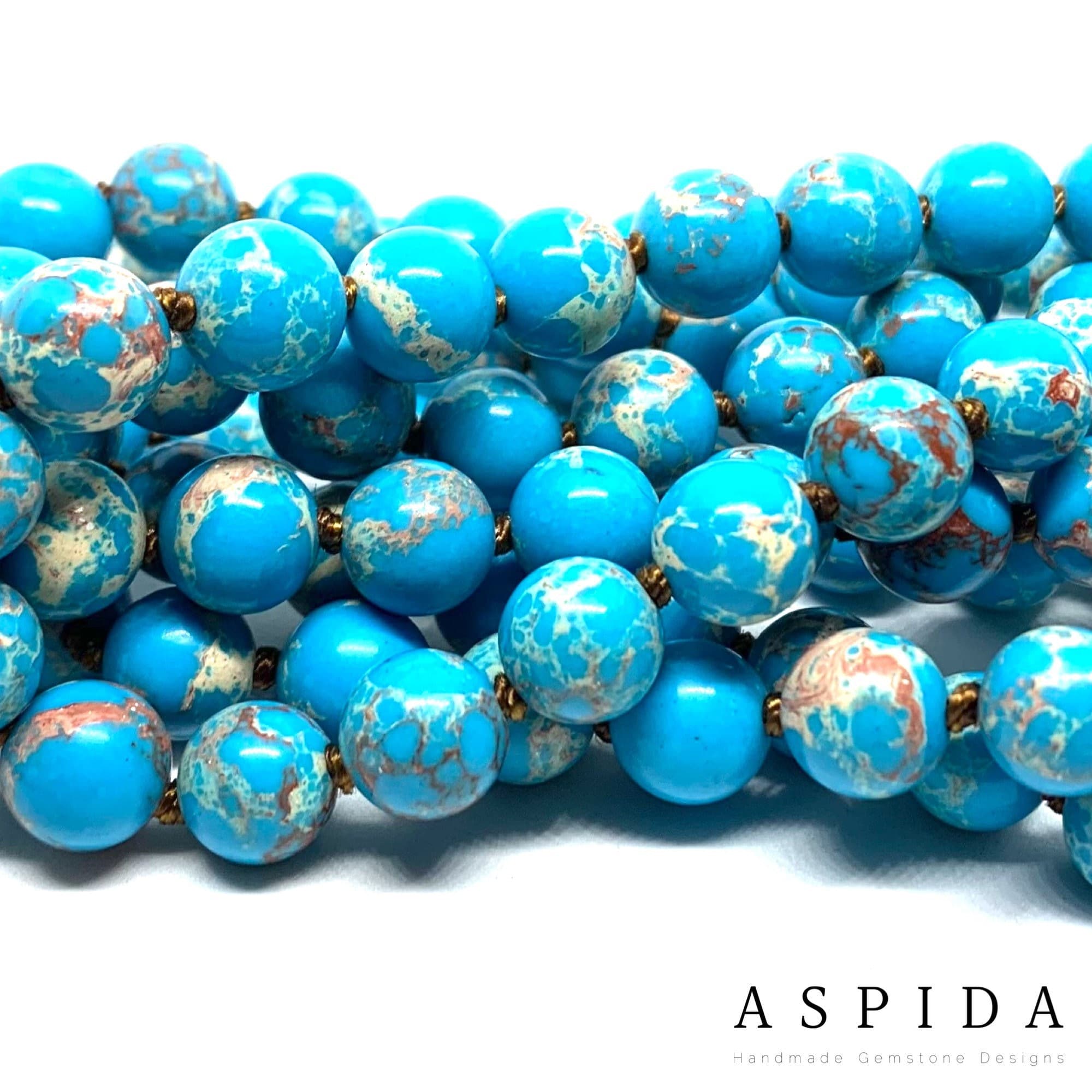 Real Variscite Gemstone Mala Spiritual Necklace, Hand Knotted 108 Mala Beads, 108 Mala Beads, Mala Necklace, Japa Mala, Meditation Mala - image 5