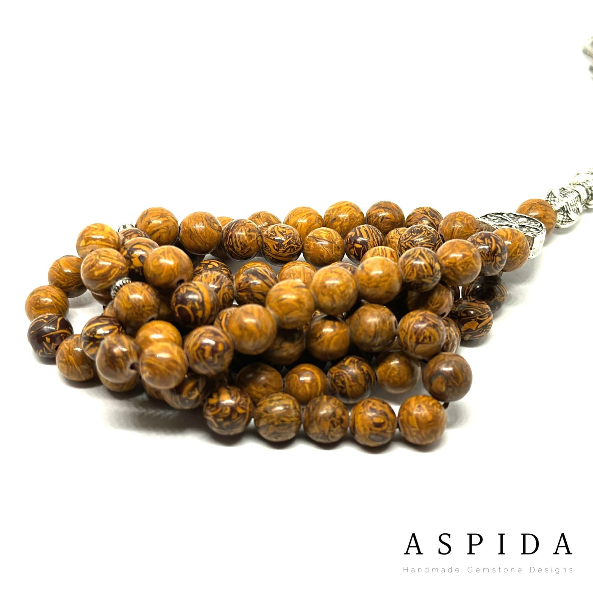 Real Picture Jasper Gemstone, Islamic Prayer 99 Beads, Tasbih, Tesbih, Misbaha, Tasbeeh, Sibha, Rosary, Tasbih 99, Tasbih Personalized 8 mm - image 5