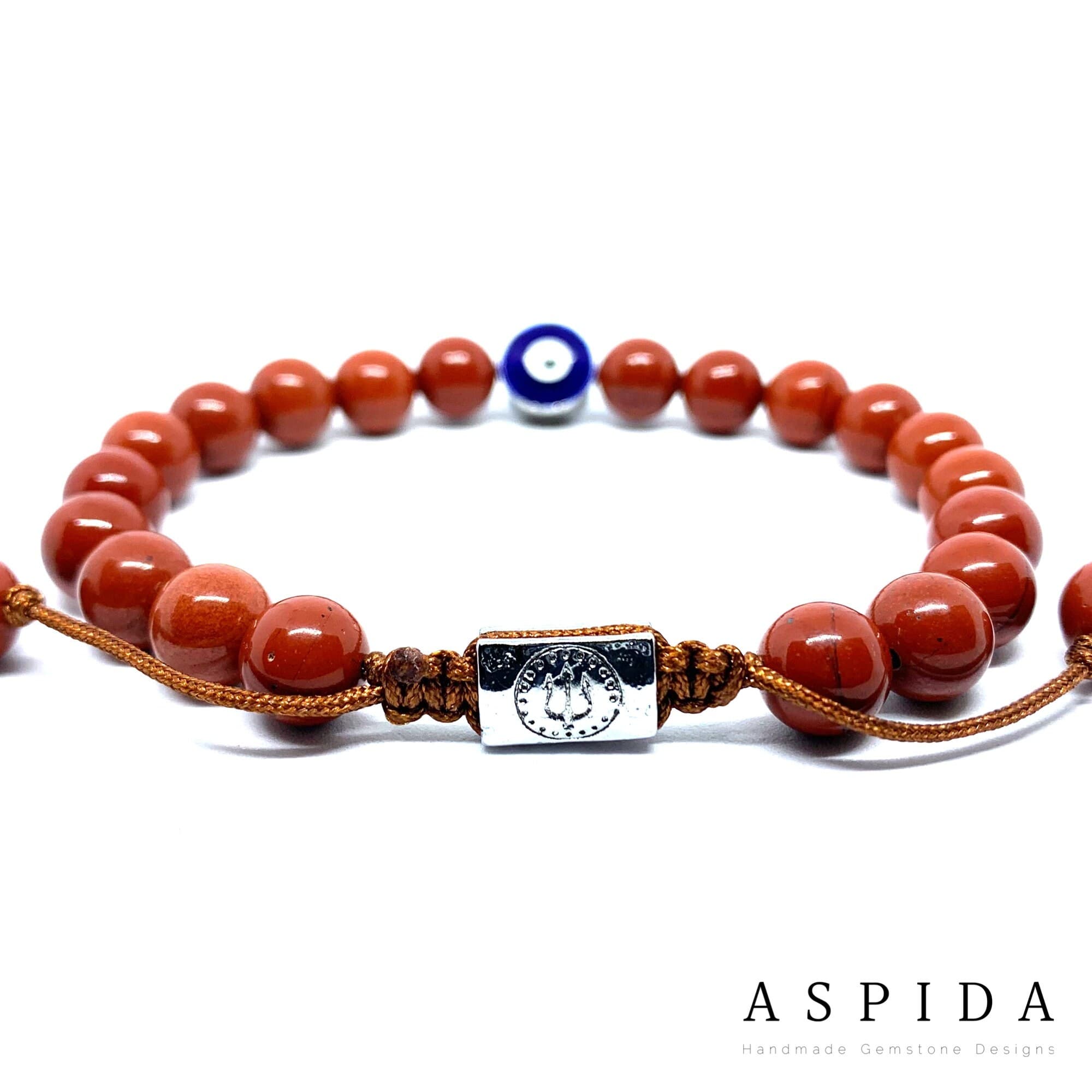 Real Red Jasper Evil Eye Gemstone Crystal Bracelet, Bracelet For Men, Bracelet For Women, Bracelet For Couple, Customize Gıft, Adjustable - image 5