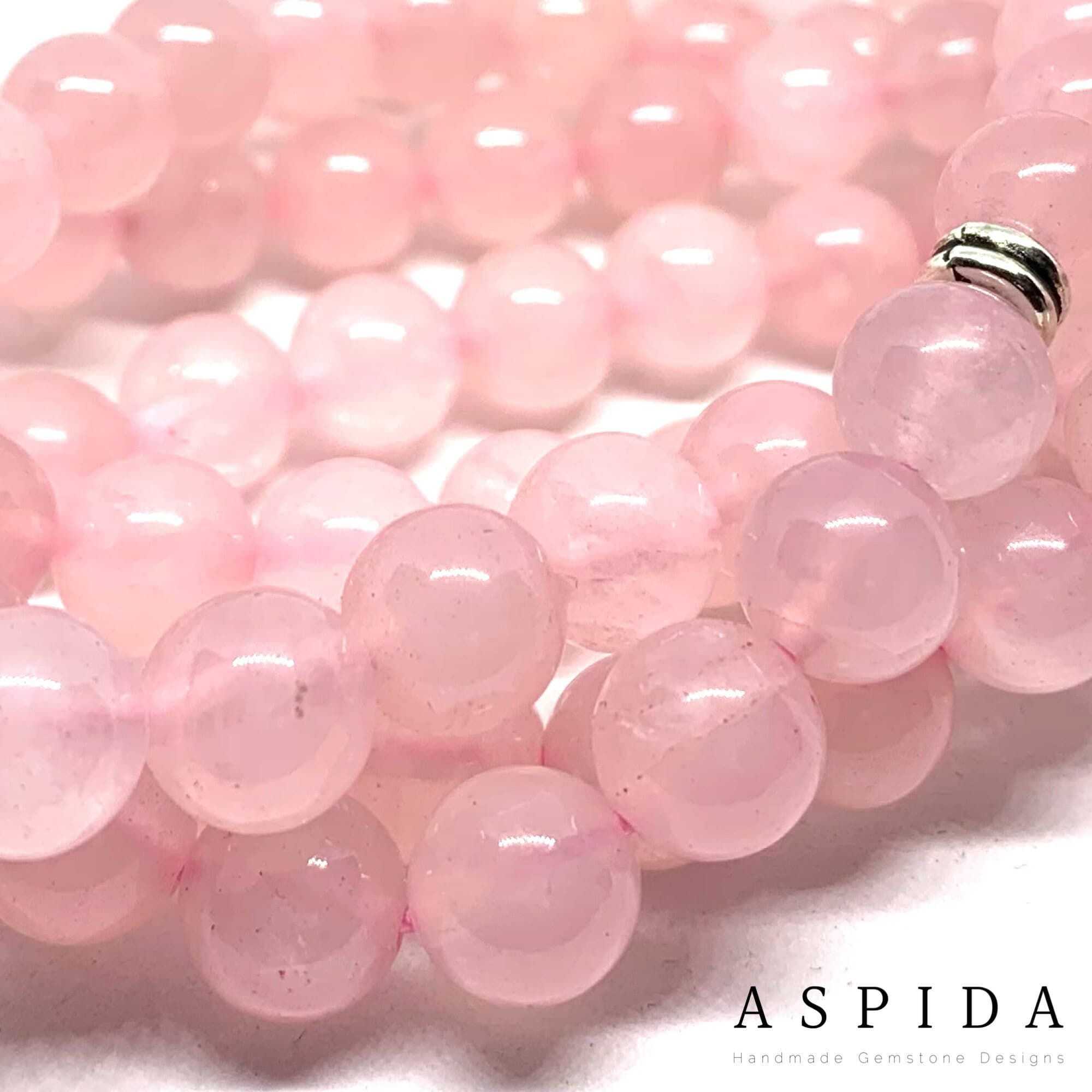 Real Rose Quartz Gemstone, Islamic Prayer 99 Beads, Tasbih, Tesbih, Misbaha, Tasbeeh, Sibha, Rosary, Tasbih 99, Tasbih Personalized 8 mm, - image 5
