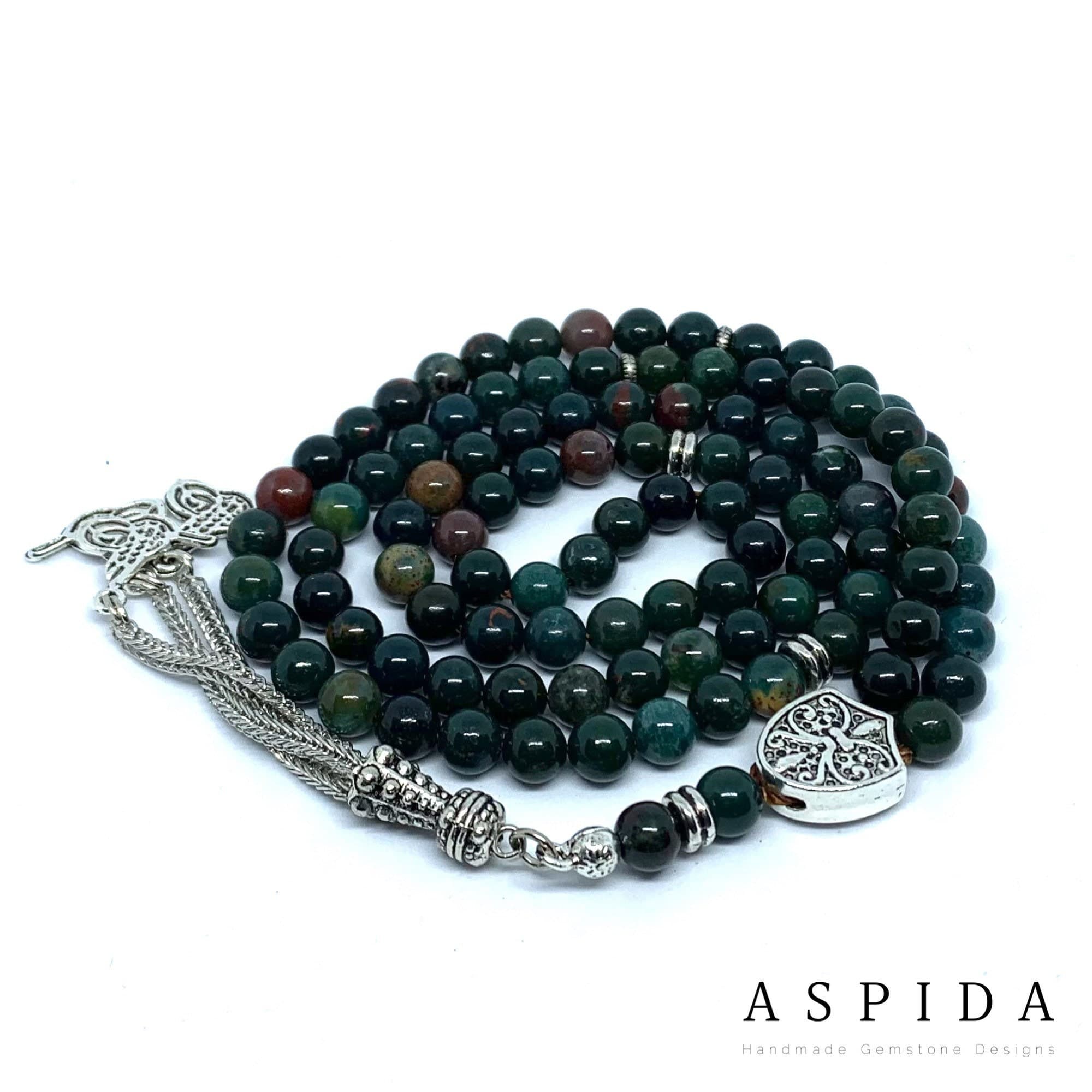 Real Bloodstone Gemstone, Islamic Prayer 99 Beads, Tasbih, Tesbih, Misbaha, Tasbeeh, Sibha, Rosary, Tasbih 99, Tasbih Personalized 6mm, - image 4
