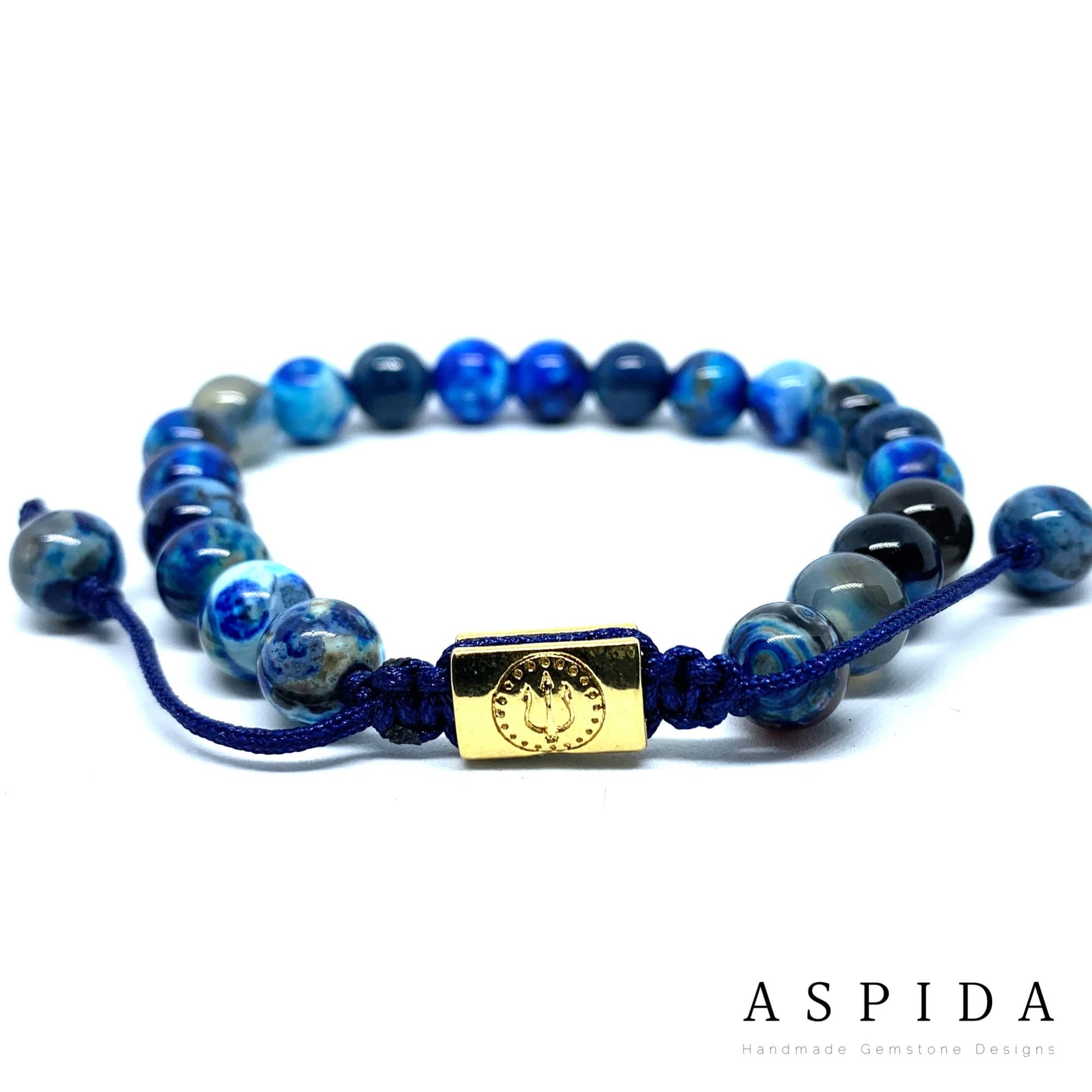 Real Blue Agate Gemstone Crystal Bracelet, Bracelet For Men, Bracelet For Women, Bracelet For Couple, Customize Bracelet, Adjustable Gift, - image 5