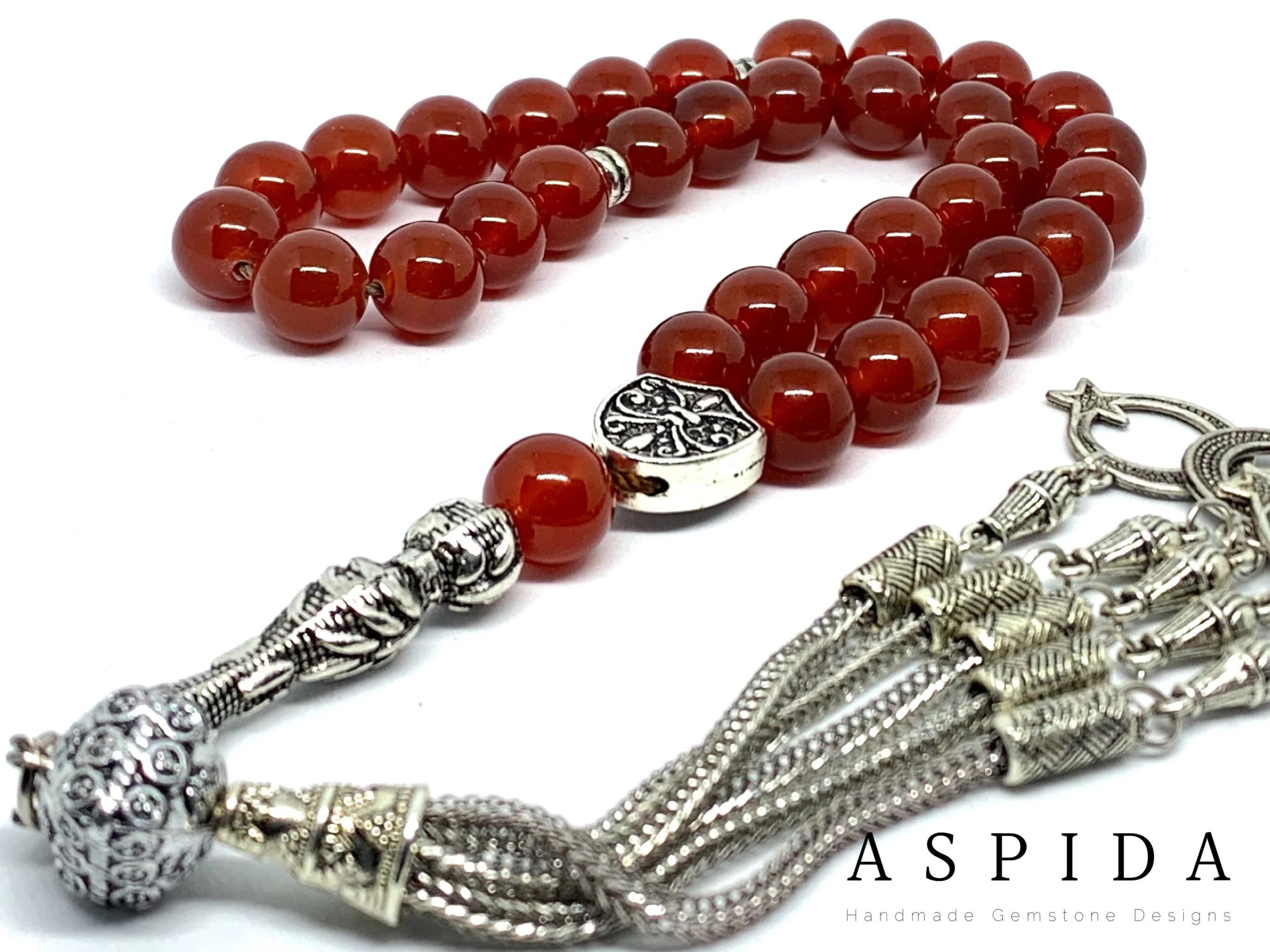 Real Yemen Agate Gemstone, Islamic Prayer 33 Beads, Tasbih, Tesbih, Misbaha, Tasbeeh, Sibha, Tasbih 33, Tasbih Personalized 10mm, Big Size