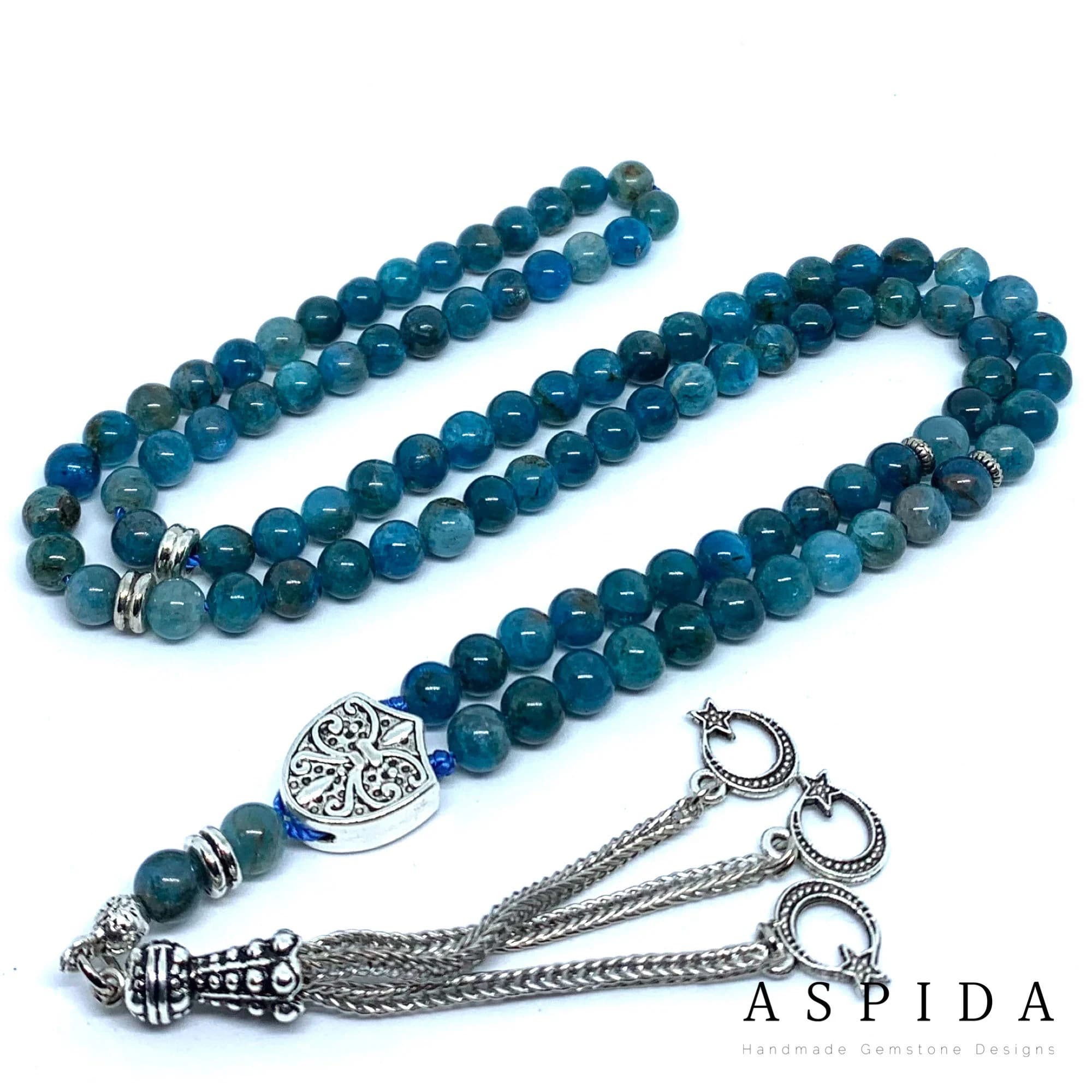 Real Apatite Gemstone, Islamic Prayer 99 Beads, Tasbih, Tesbih, Misbaha, Tasbeeh, Sibha, Rosary, Tasbih 99, Tasbih Personalized 6mm, Premium