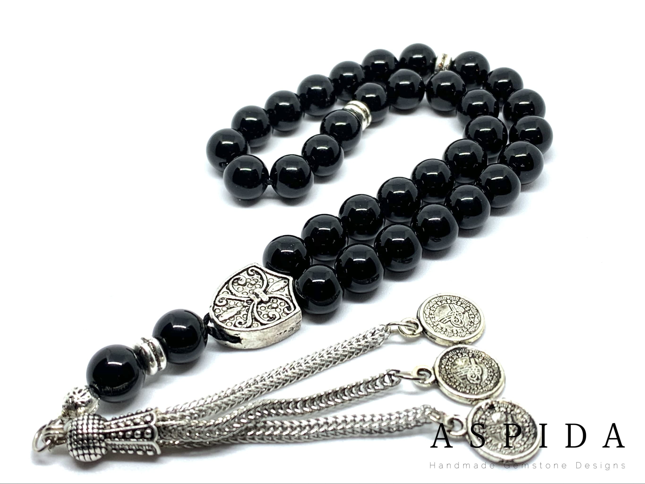 Real Onyx Gemstone, Islamic Prayer 33 Beads, Tasbih, Tesbih, Misbaha, Tasbeeh, Sibha, Rosary, Tasbih 33, Tasbih Personalized, Premium Qualit
