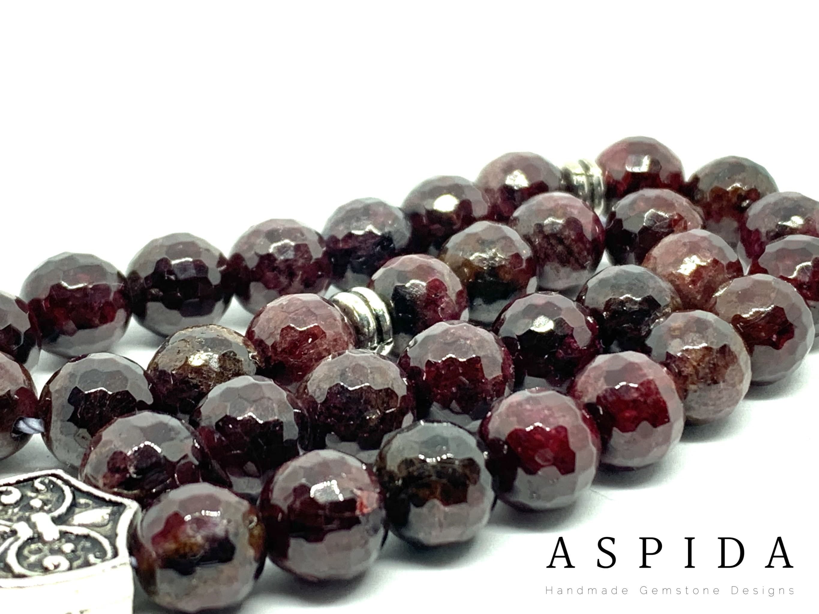 Real Red Garnet  Natural Crystal Gemstone Personalized Tasbih 33, Prayer Beads, Tesbih, Misbaha, Tasbeeh, Sibha, Rosary, Premium Quality - image 4