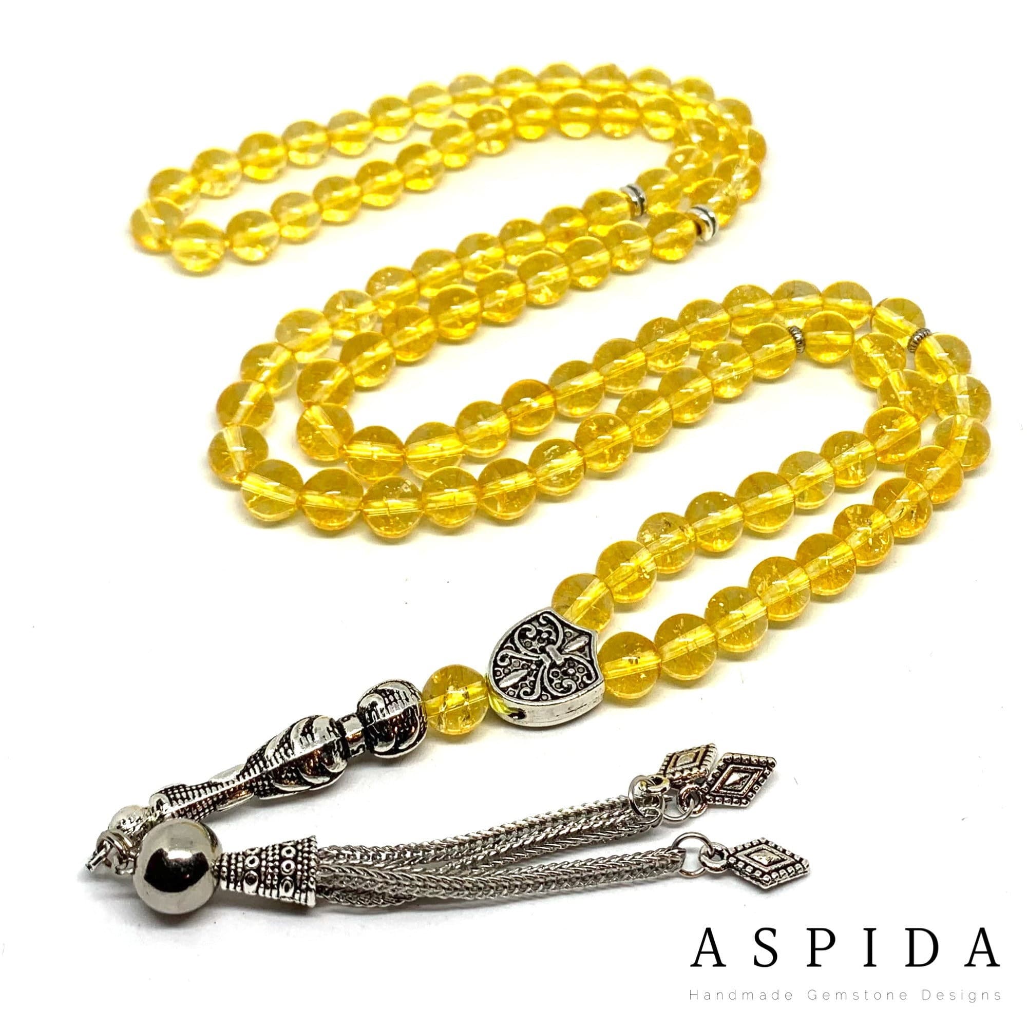 Real Citrine Gemstone, Islamic Prayer 99 Beads, Tasbih, Tesbih, Misbaha, Tasbeeh, Sibha, Rosary, Tasbih 99, Tasbih Personalized 8 mm,