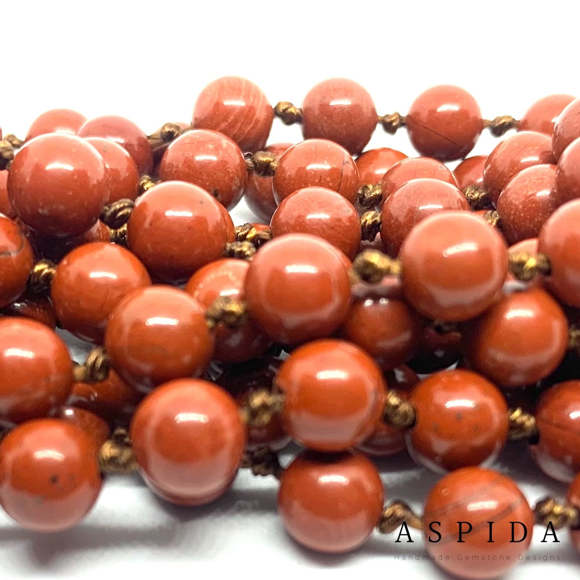 Real Red Jasper Gemstone Mala Spiritual Necklace 6mm, Hand Knotted 108 Mala Beads, 108 Mala Bead, Mala Tassel Necklace, Japamala, Meditation - image 5