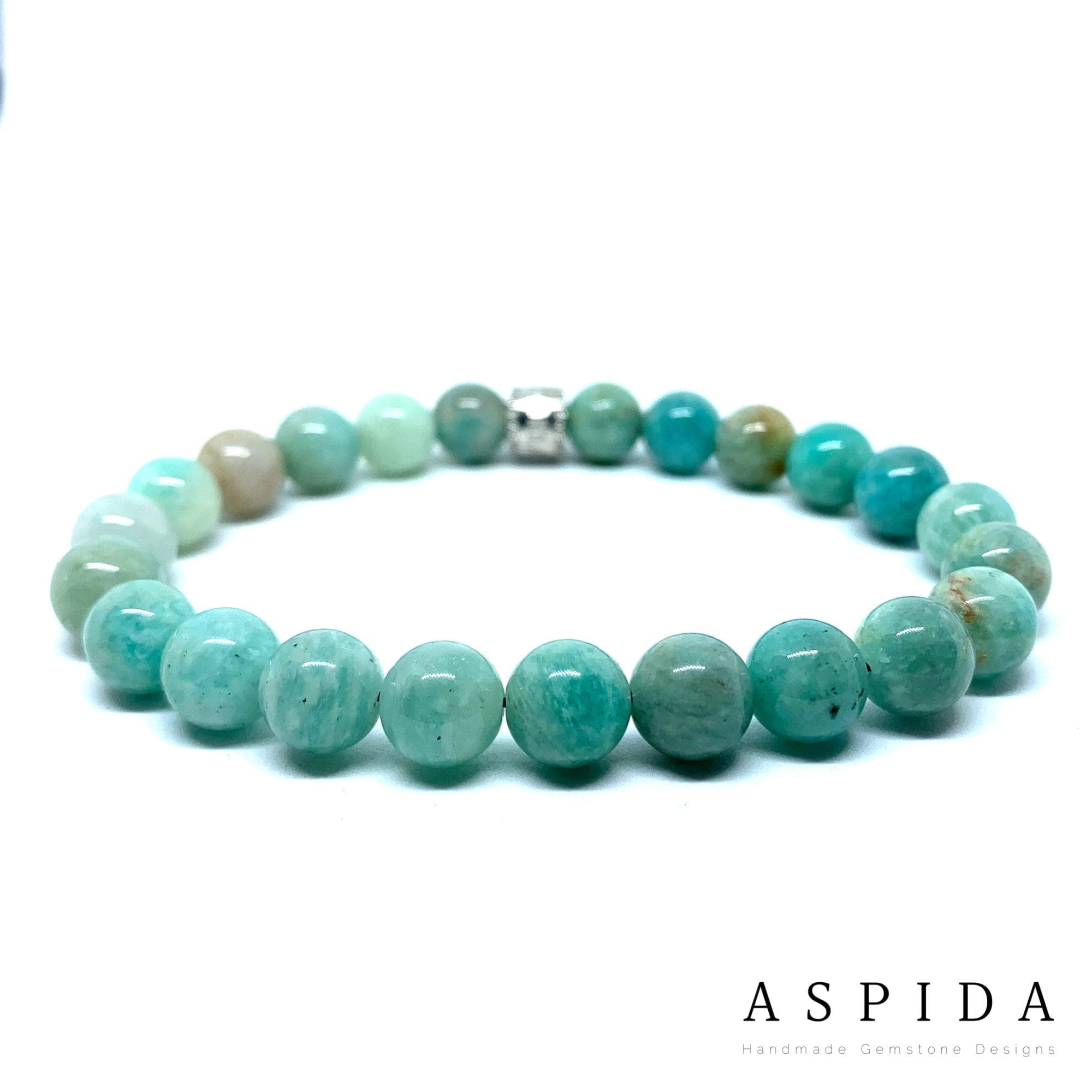 Real Amazonite Gemstone Crystal Bracelet, Bracelet For Men, Bracelet For Women, Bracelet For Couple, Customize Bracelet, Adjustable Gift,8MM