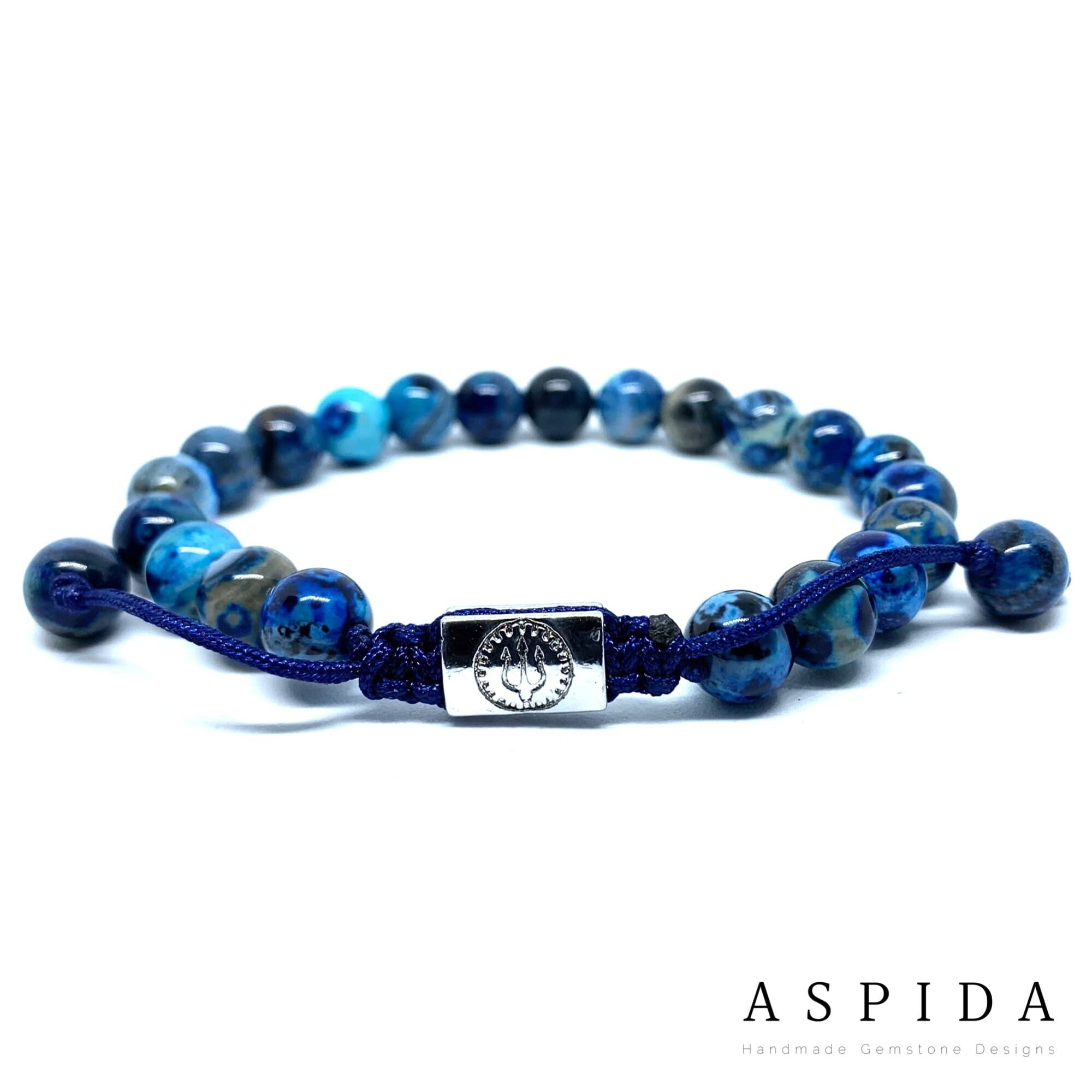 Real Blue Agate Gemstone Crystal Bracelet, Bracelet For Men, Bracelet For Women, Bracelet For Couple, Customize Bracelet, Adjustable Gift, - image 4