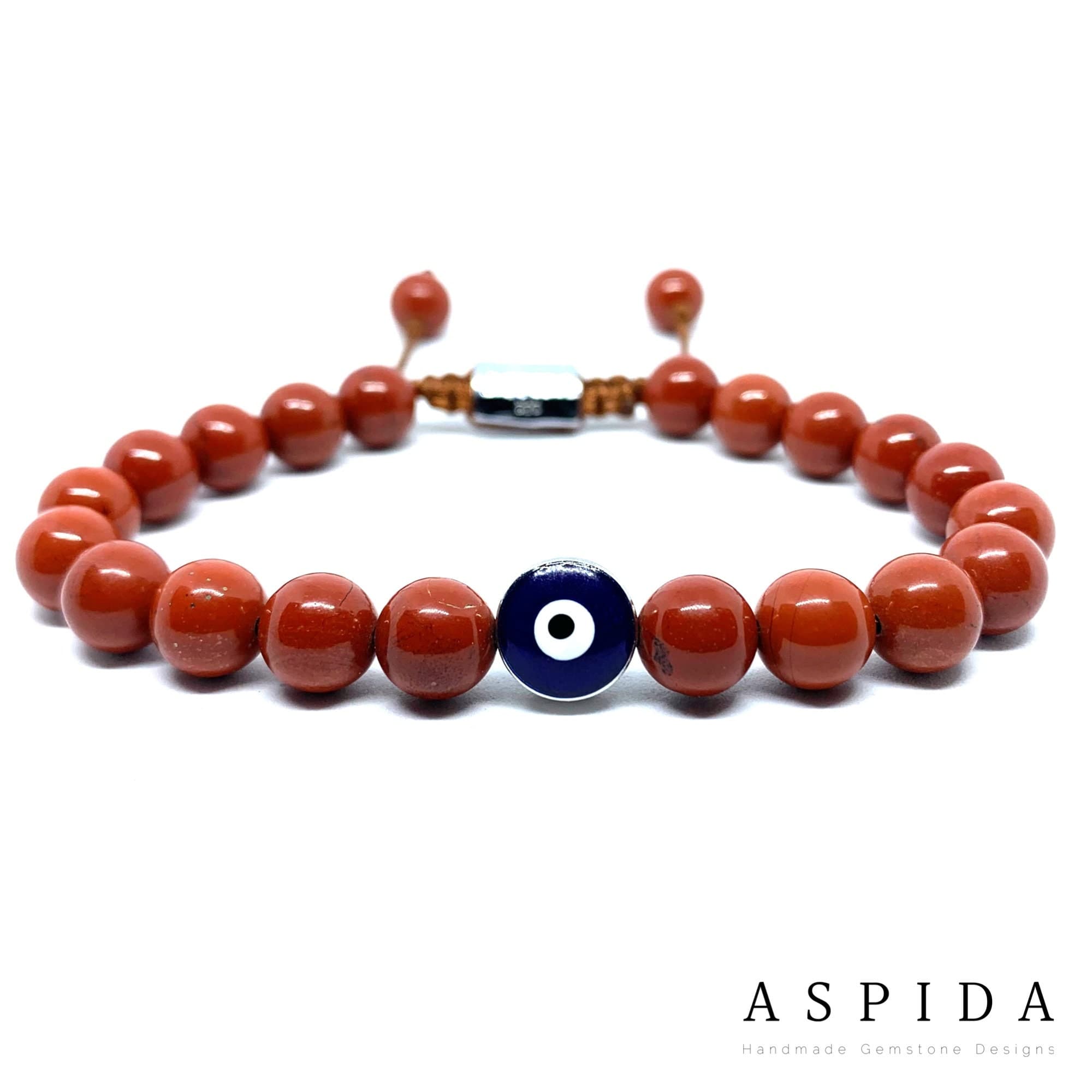 Real Red Jasper Evil Eye Gemstone Crystal Bracelet, Bracelet For Men, Bracelet For Women, Bracelet For Couple, Customize Gıft, Adjustable - image 4