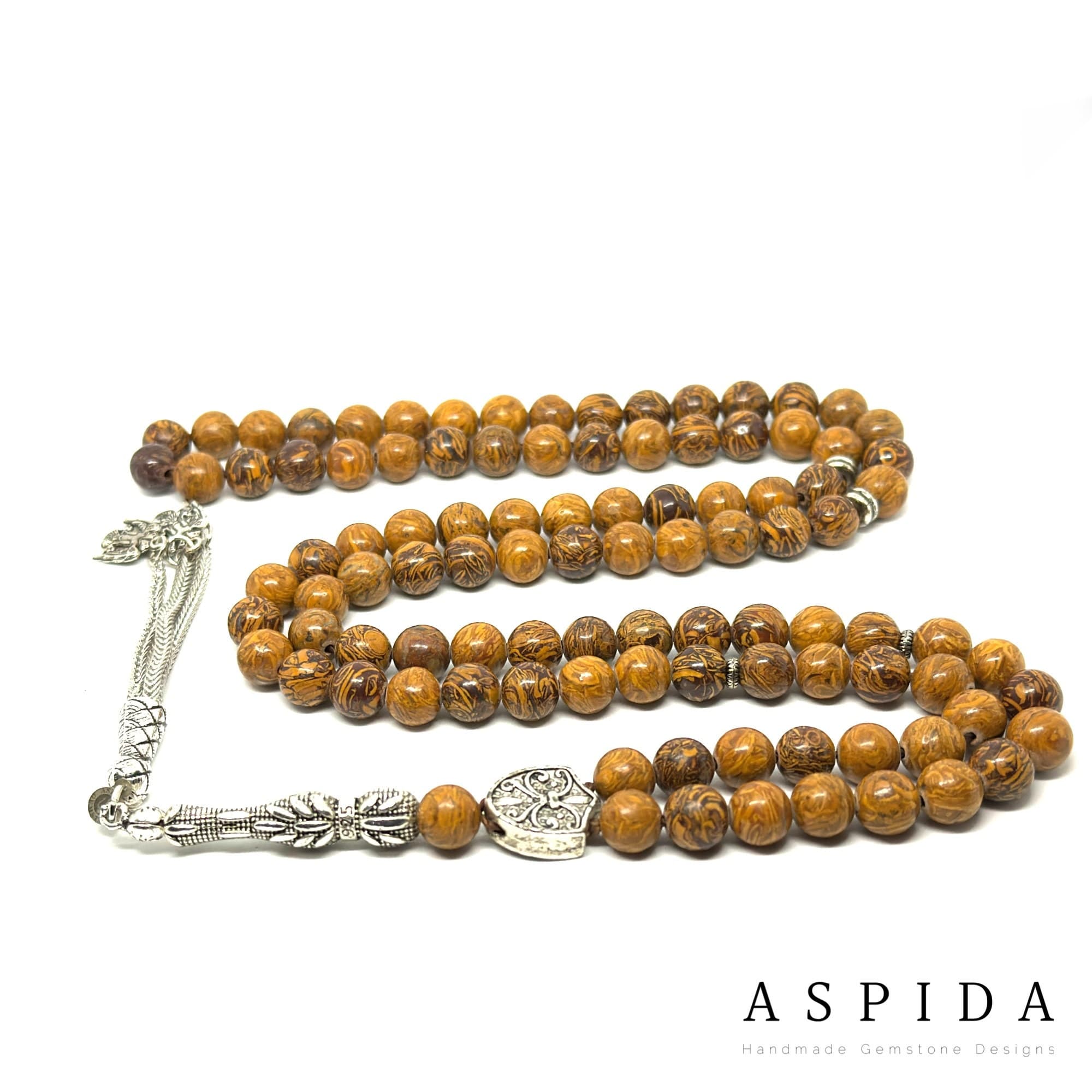 Real Picture Jasper Gemstone, Islamic Prayer 99 Beads, Tasbih, Tesbih, Misbaha, Tasbeeh, Sibha, Rosary, Tasbih 99, Tasbih Personalized 8 mm - image 3