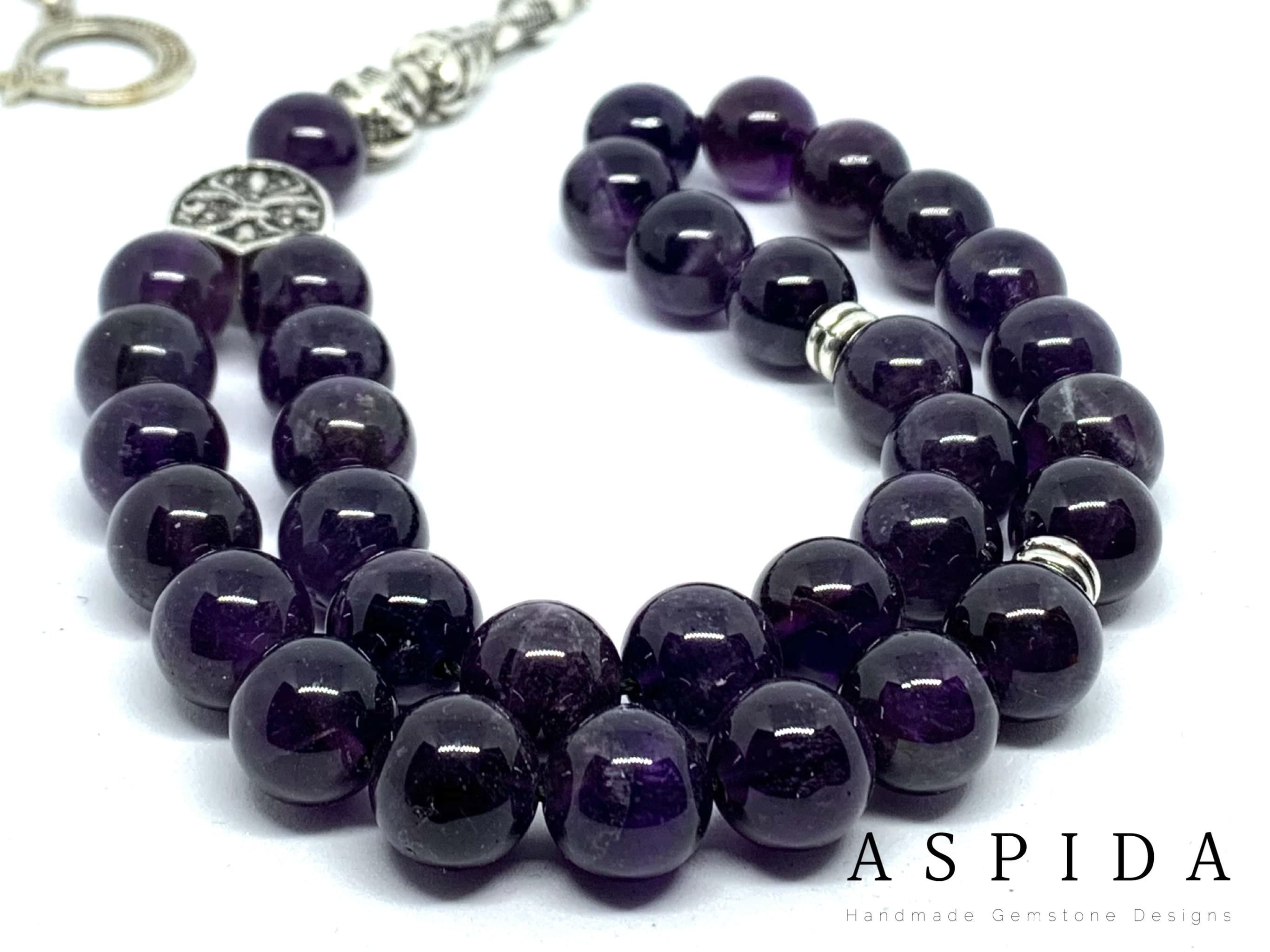 Real Amethyst Gemstone, Islamic Prayer 33 Beads, Tasbih, Tesbih, Misbaha, Tasbeeh, Sibha, Tasbih 33, Tasbih Personalized 10mm, Big Size - image 3
