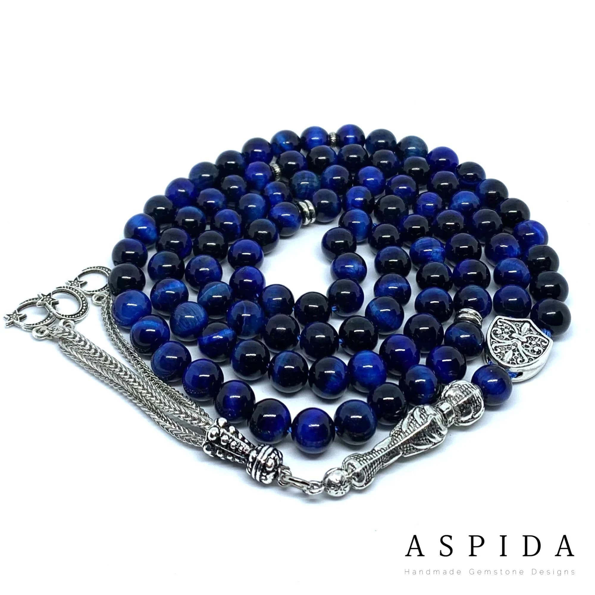 Real Tiger Eyes Gemstone, Islamic Prayer 99 Beads, Tasbih, Tesbih, Misbaha, Tasbeeh, Sibha, Rosary, Tasbih 99, Tasbih Personalized 8 mm, - image 4