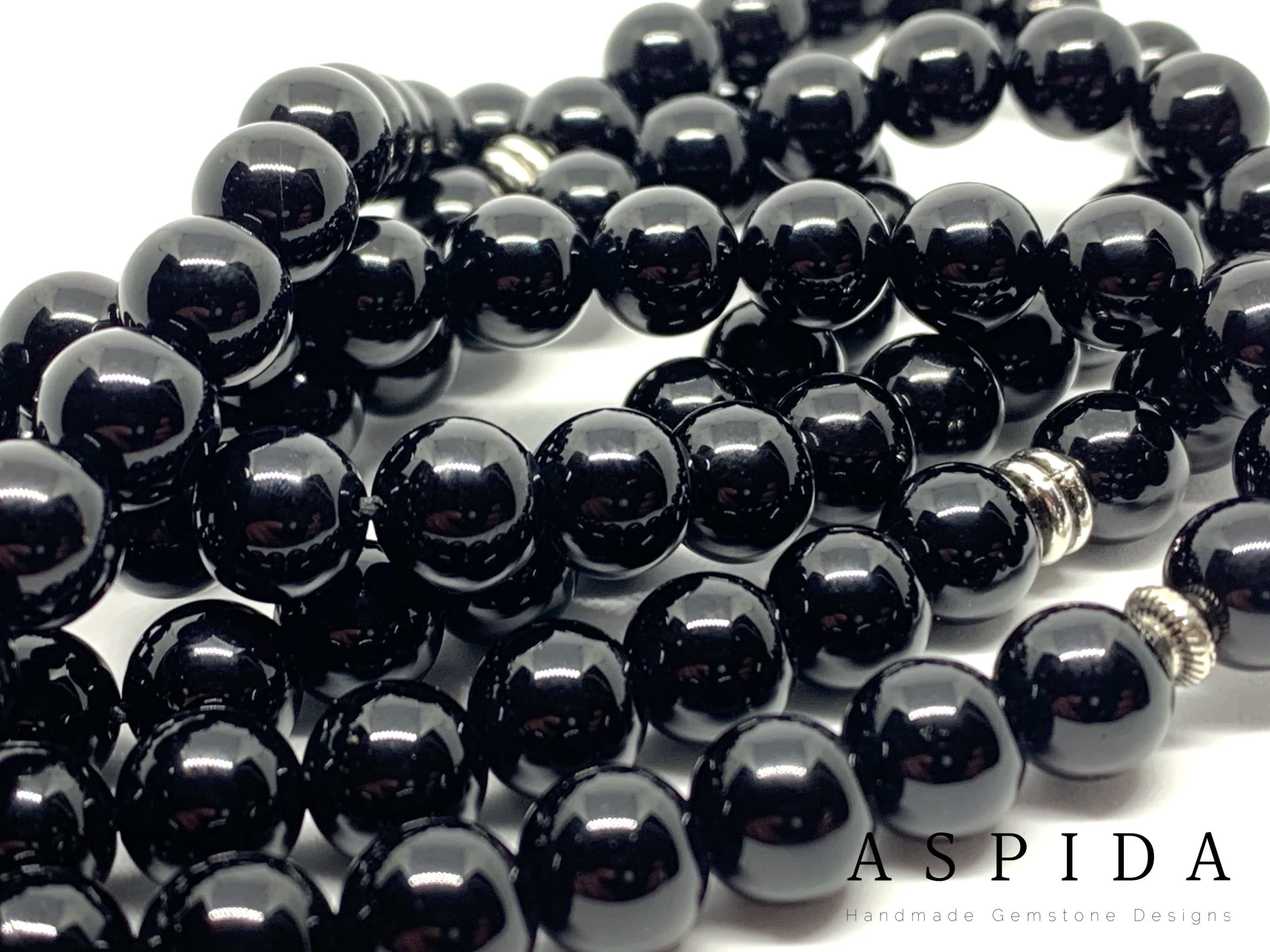 Real Black Onyx  Natural Crystal Gemstone Personalized Tasbih 99, Prayer Beads, Tesbih, Misbaha, Tasbeeh, Sibha, Rosary, Eid Gift, Premium - image 5