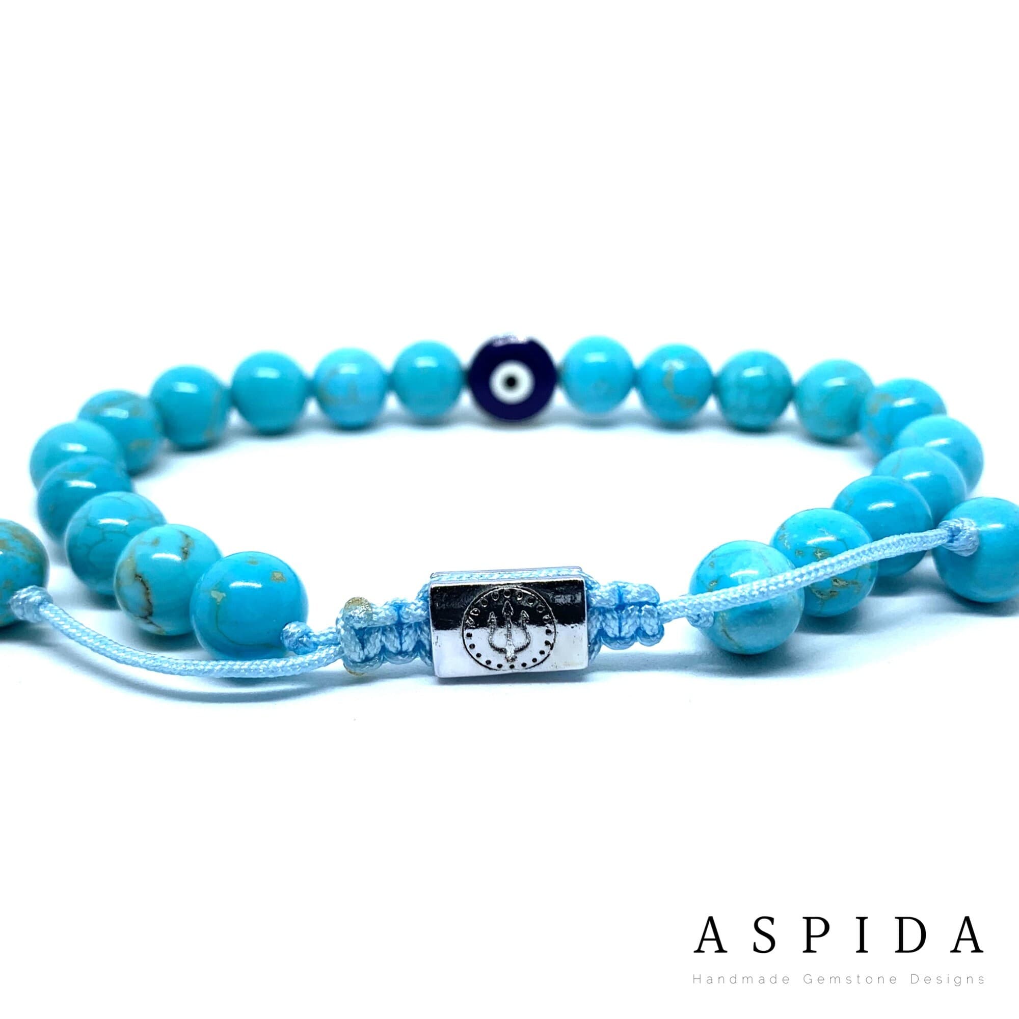 Real Turquoise Evil Eye Gemstone Crystal Bracelet, Bracelet For Men, Bracelet For Women, Bracelet For Couple, Customize Gıft, Adjustable - image 5