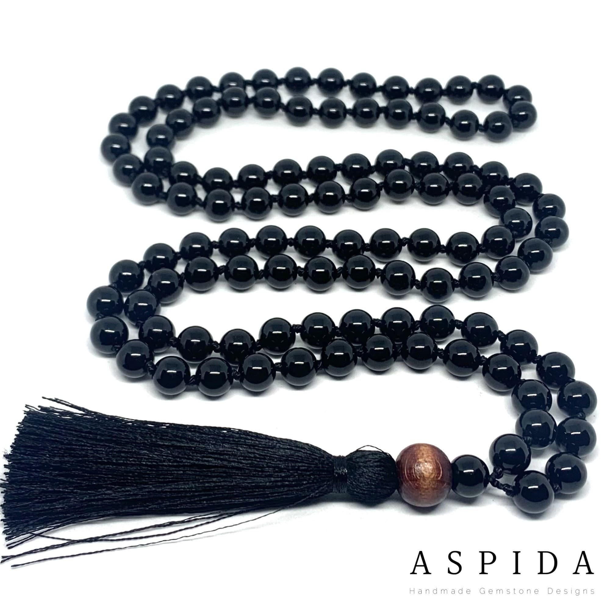 Real Onyx Gemstone Mala Spiritual Necklace, Hand Knotted 108 Mala Beads, 108 Mala Beads, Mala Tassel Necklace, Japa Mala, Meditation Mala - image 3