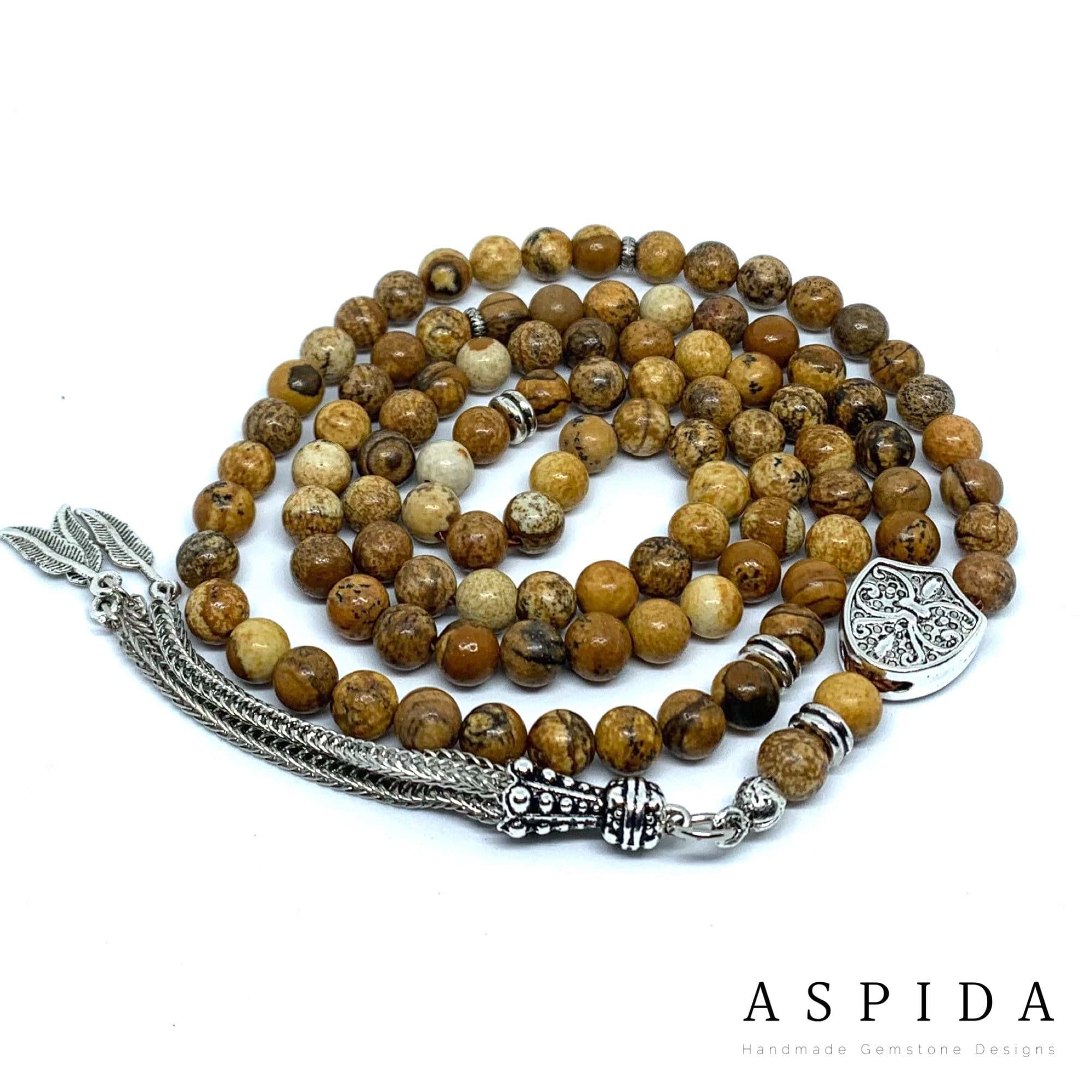 Real Picture Jasper Gemstone, Islamic Prayer 99 Beads, Tasbih, Tesbih, Misbaha, Tasbeeh, Sibha, Rosary, Tasbih 99, Tasbih Personalized 6mm, - image 4
