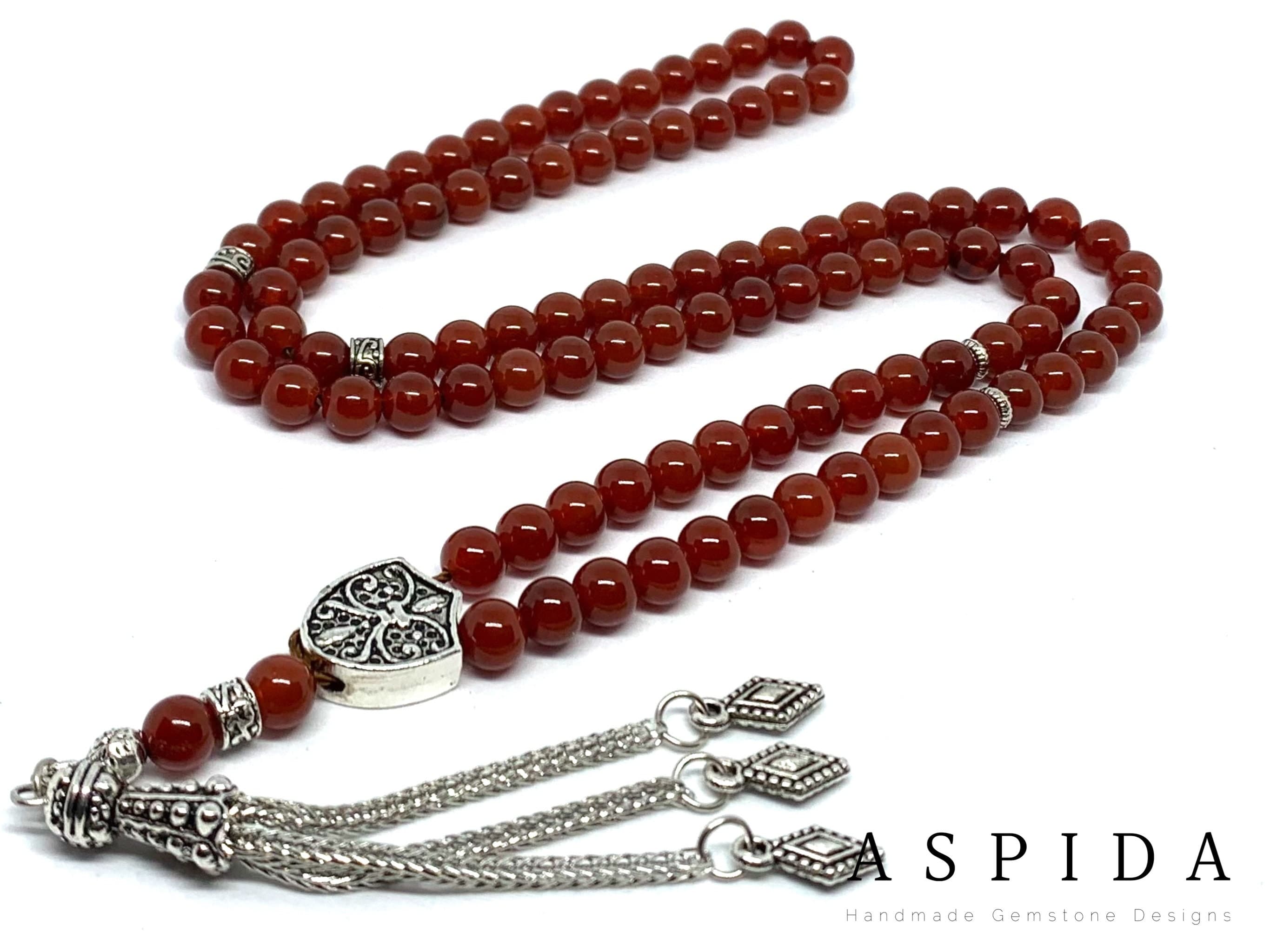 Real Yemen Agate Gemstone, Islamic Prayer 99 Beads, Tasbih, Tesbih, Misbaha, Tasbeeh, Sibha, Rosary, Tasbih 99, Tasbih Personalized 6mm, Pre