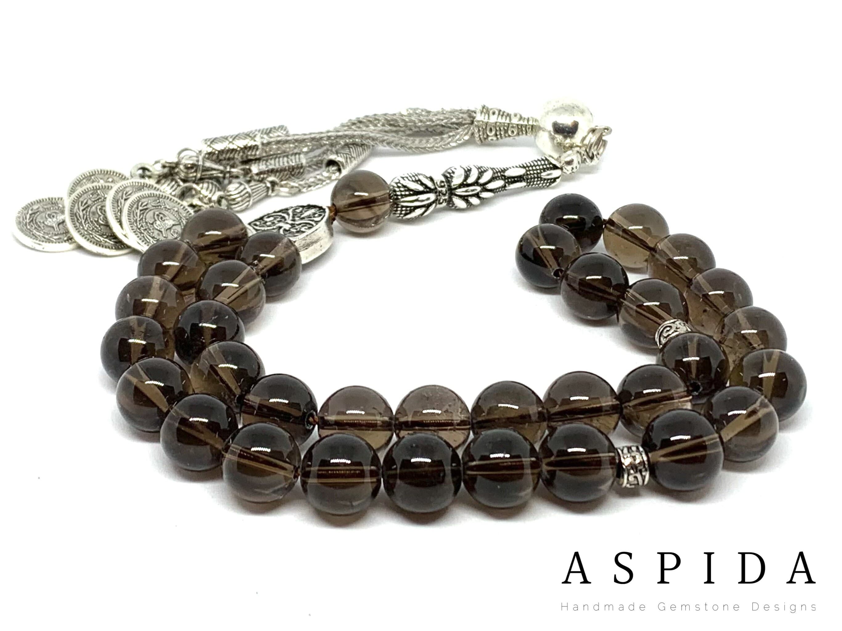 Real Smoky Quartz Gemstone, Islamic Prayer 33 Beads, Tasbih, Tesbih, Misbaha, Tasbeeh, Sibha, Rosary, Tasbih 33, Tasbih Personalized 10mm - image 3
