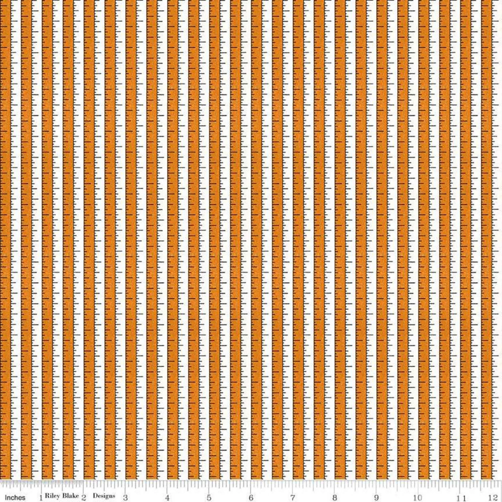TAPE MEASURE - Stripes - Orange - Costume Maker's Ball - by J. Wecker Frisch of Joy Studio - Riley Blake Designs - C8365-Orange