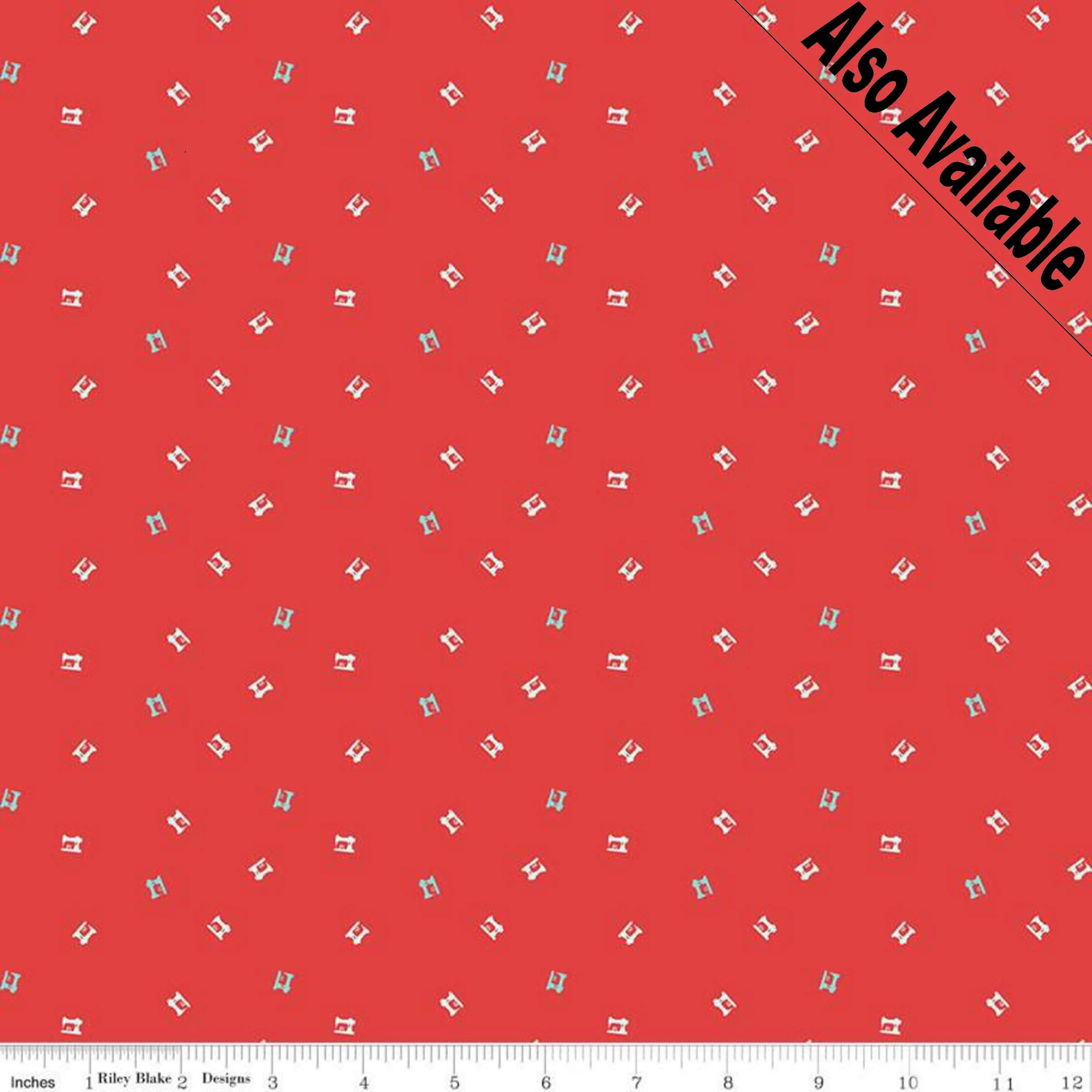 QUILT FAIR - Tiny Pink Vintage Sewing Machine on White Fabric - Tasha Noel - Riley Blake Designs - Quilting Fabric - C11354-Pink - image 5