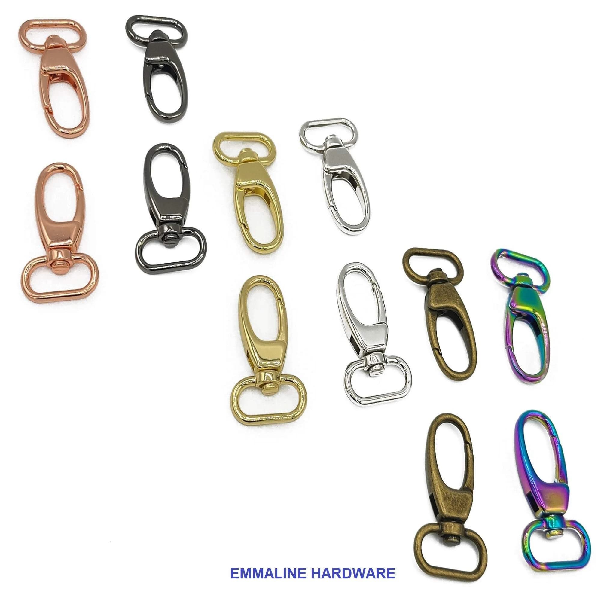 BAG HARDWARE by Emmaline - 1" Swivel Snap Hooks in Multiple Color Choices - 1" inch- 25mm - SWIVELHOOK-1INCH