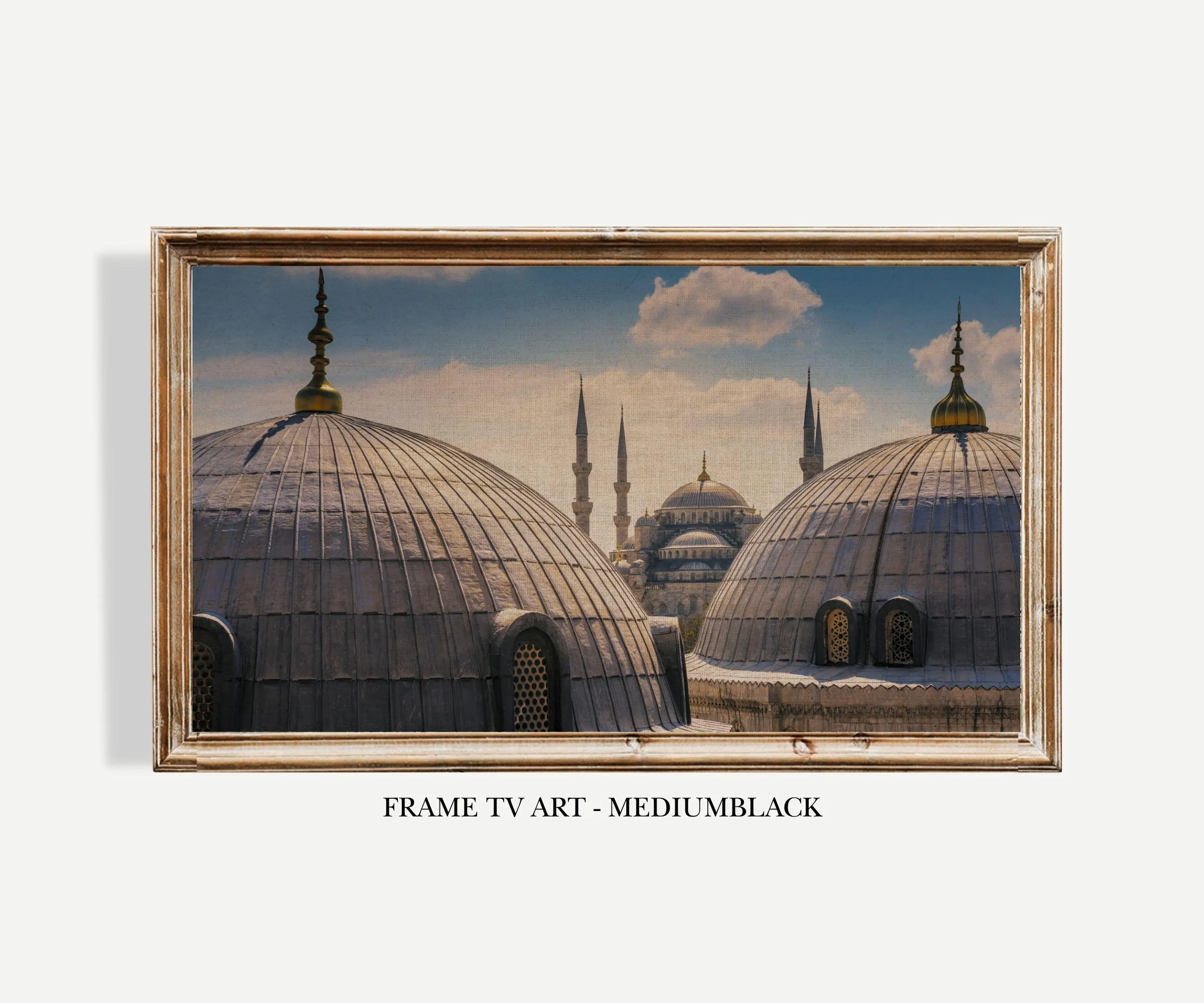 Vintage Istanbul Painting, Samsung Frame TV Art, Turkey Travel Poster (Digital Download)