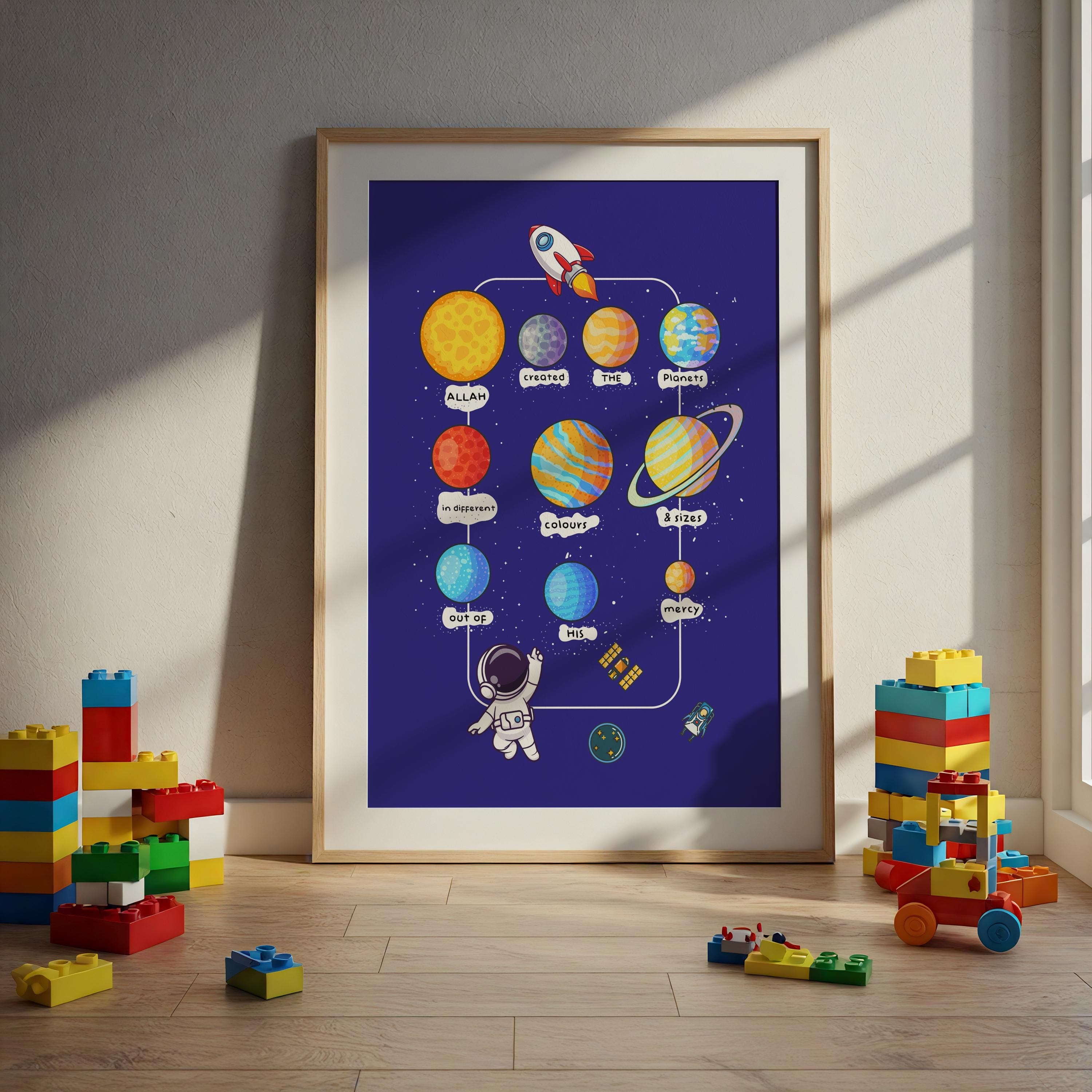 Islamic Space Kids Room Art | Celestial Planet Dua Print - image 5