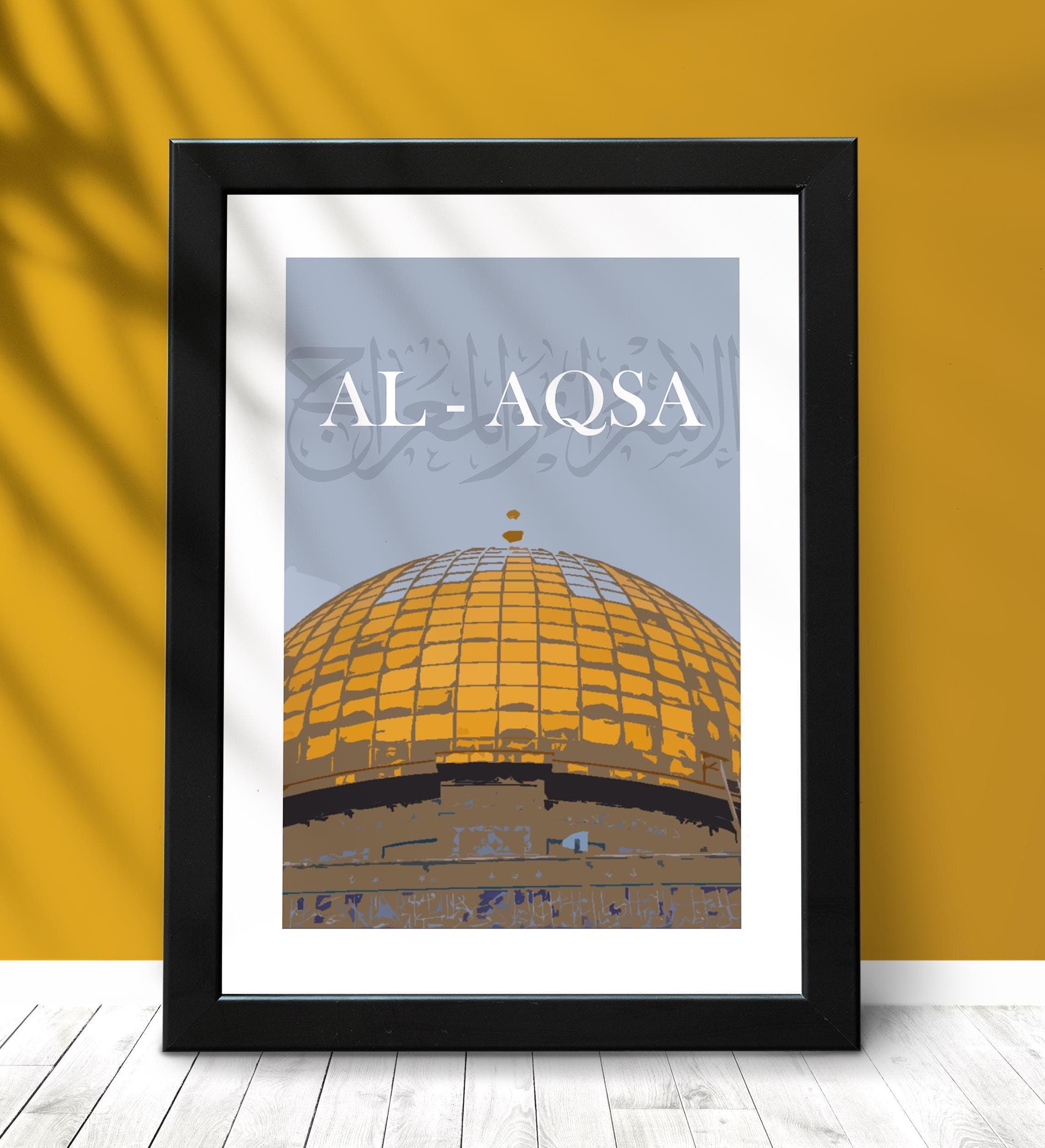 Palestine Print | Islamic Wall Art | Dome of the Rock | Map | Arabic Calligraphy | Gaza - image 4
