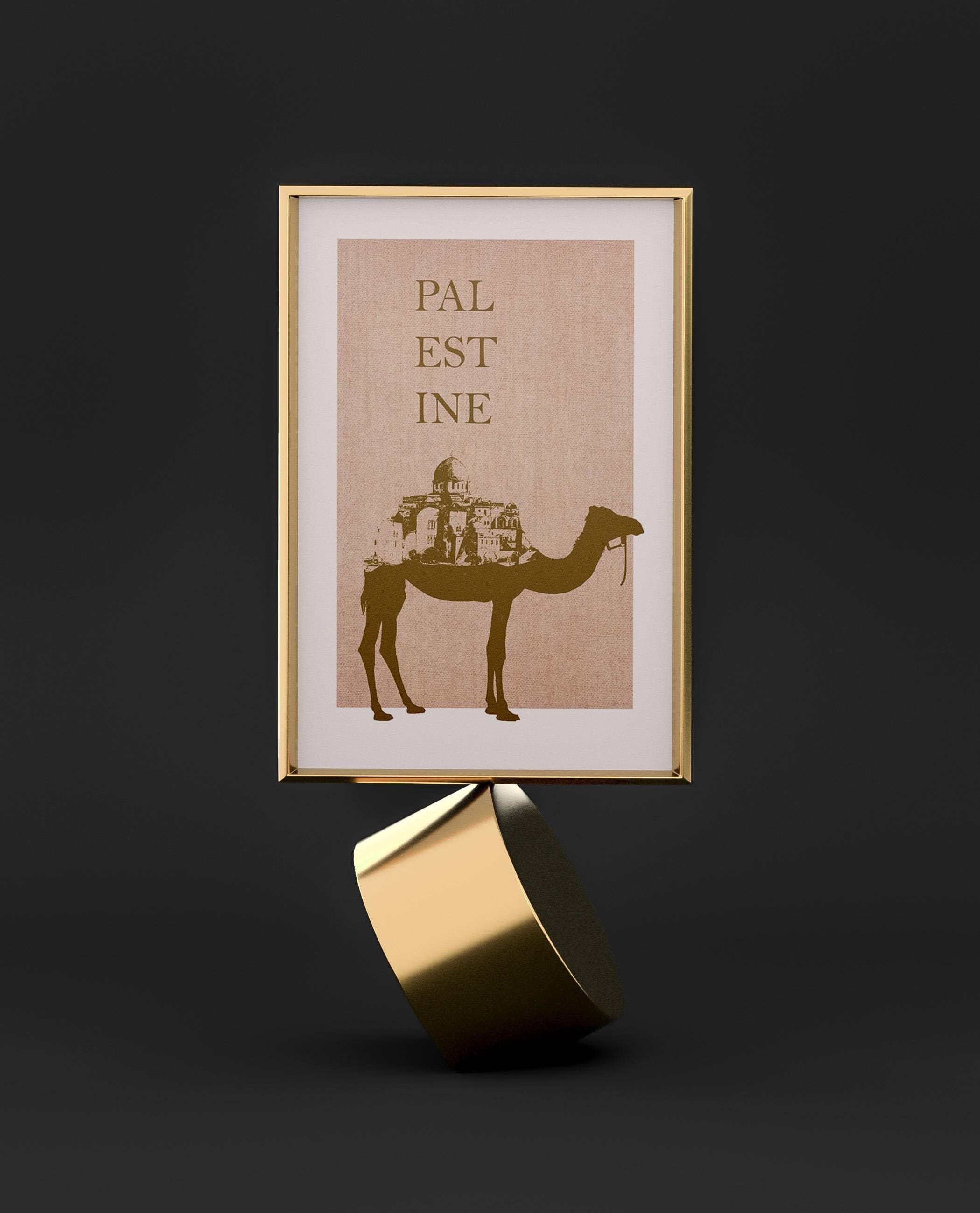 Al Aqsa Mosque Camel Print | Palestinian Boho Desert Art - image 5