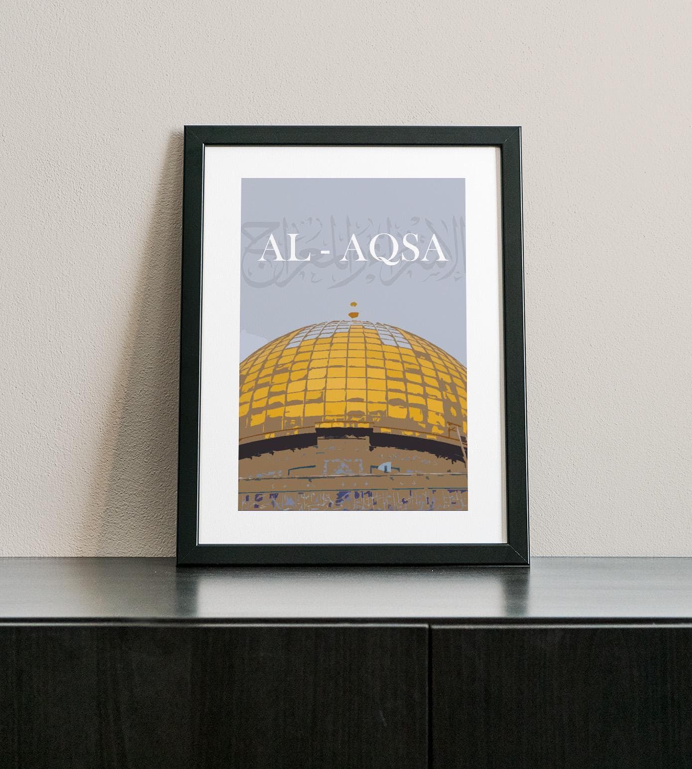 Palestine Print | Islamic Wall Art | Dome of the Rock | Map | Arabic Calligraphy | Gaza - image 5