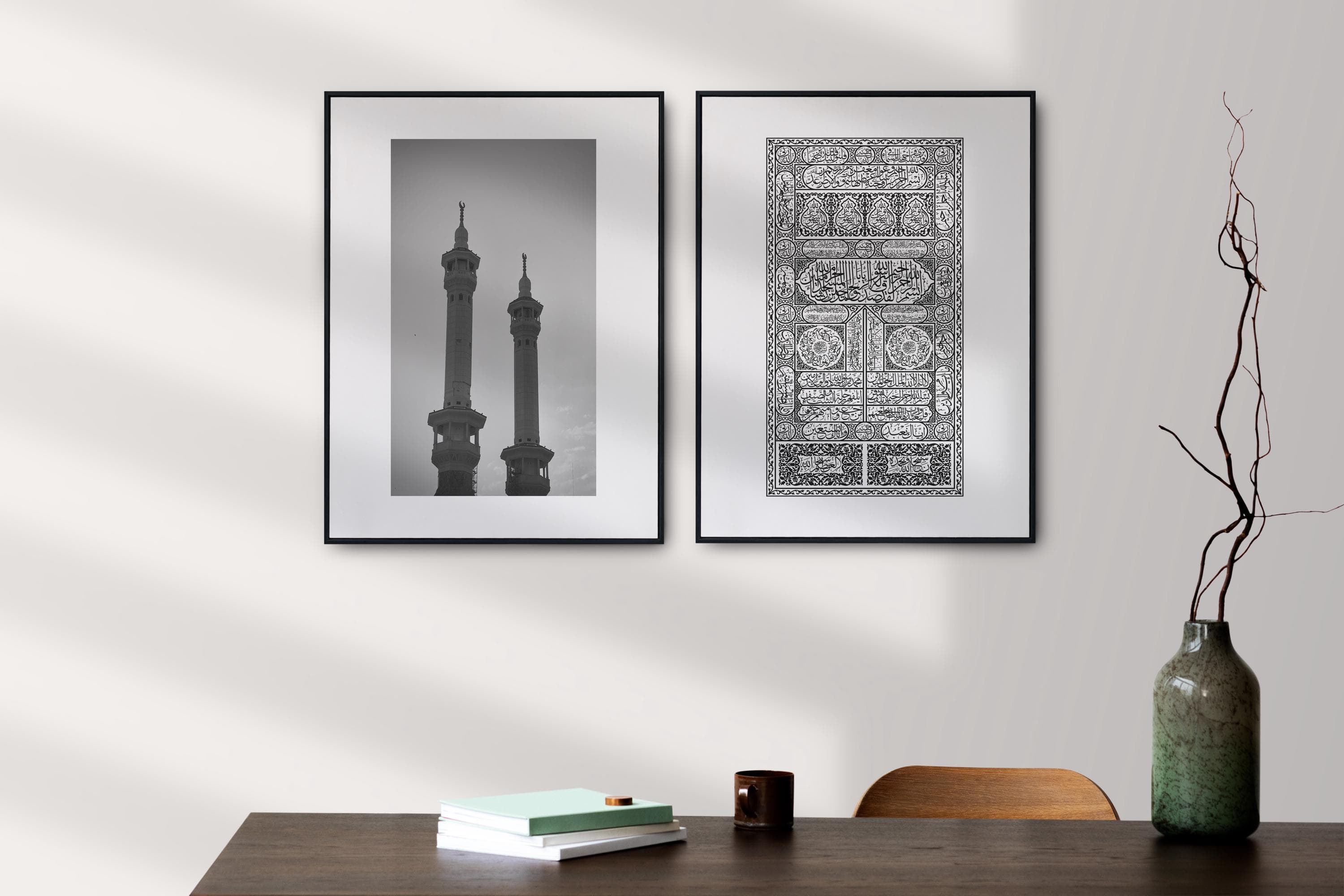 Islamic wall art, Mosque prints, Kabah door, black and white, Masjid decor, Muslim gift. - image 5