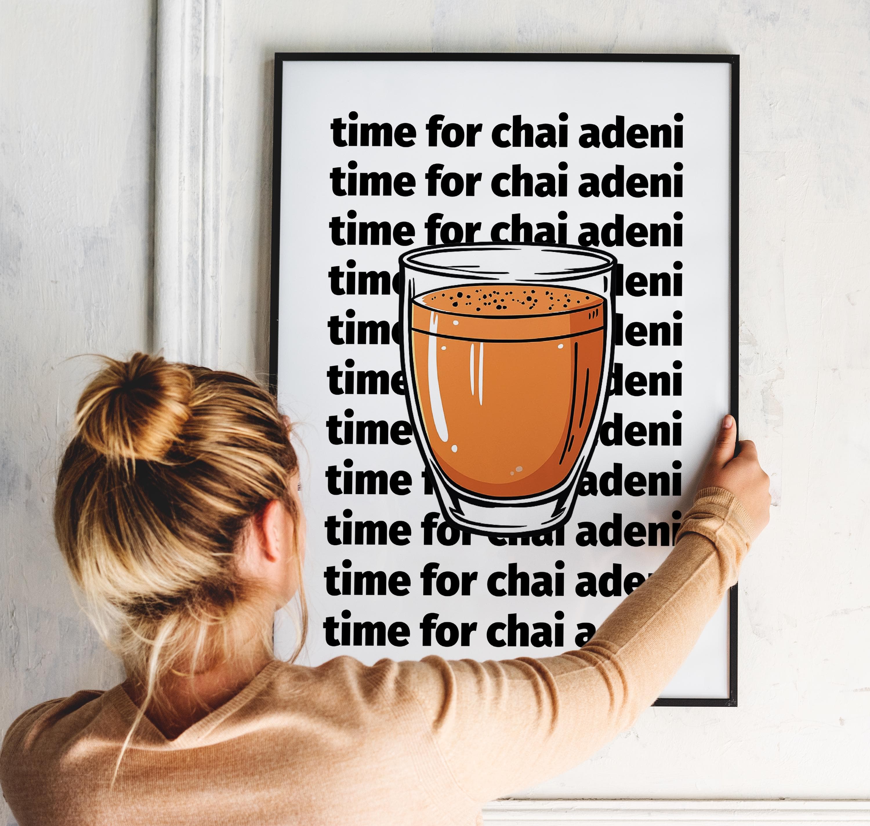 Adeni Tea Poster, Yemen Cafe Wall Art, Middle Eastern Decor, Yemenite Chai Print - image 3