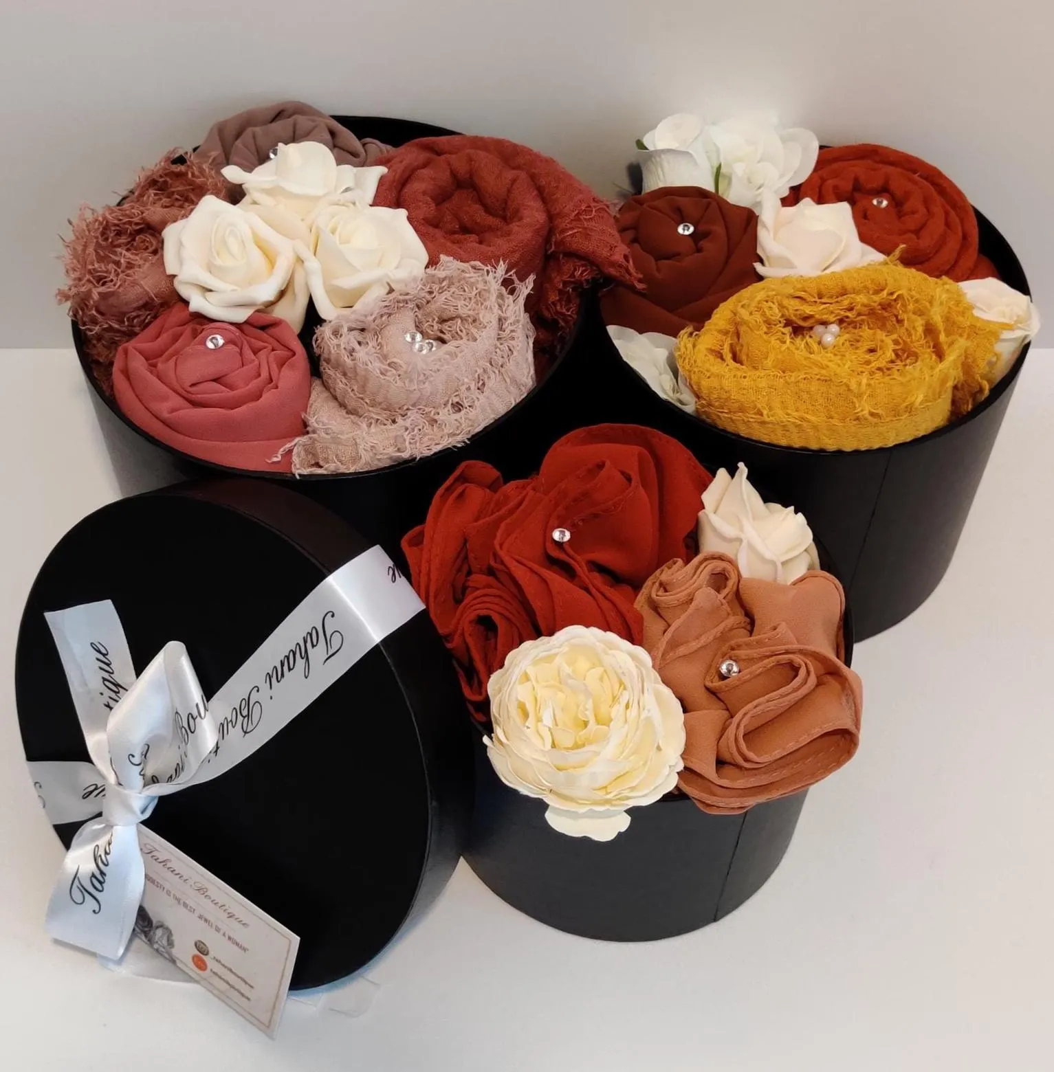 Sunset Hijab Bouquet Gift – Floral Arrangement for Her (Birthday, Eid) - image 4