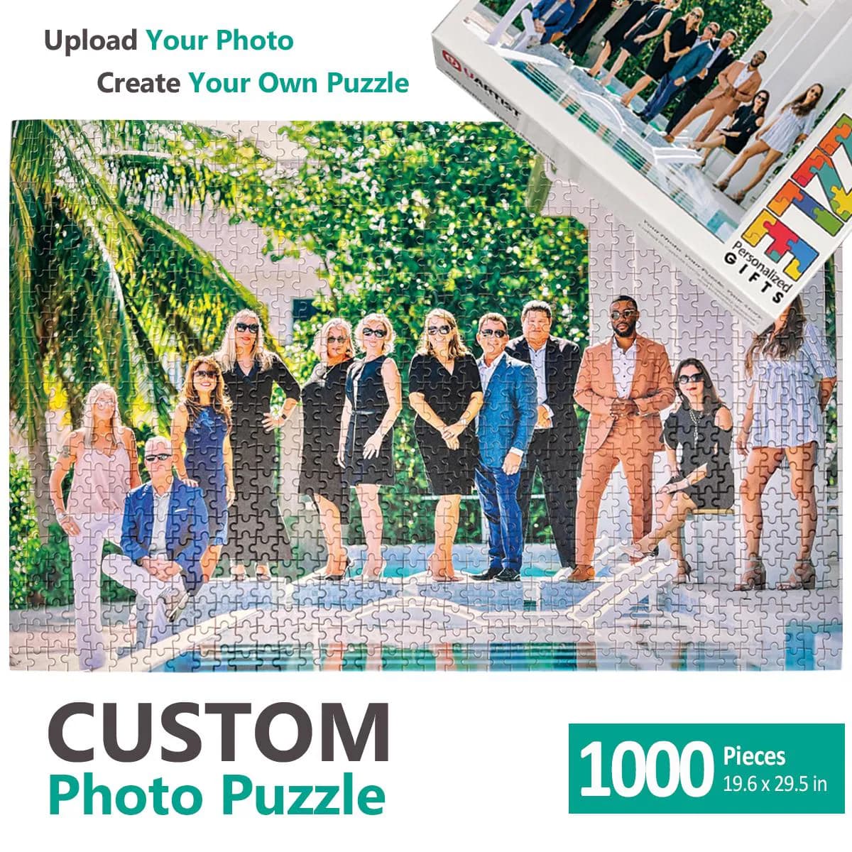 1000 Piece Custom Photo Puzzle | Personalized Jigsaw Puzzle | Upload Your Photo | Premium Family Keepsake Gift