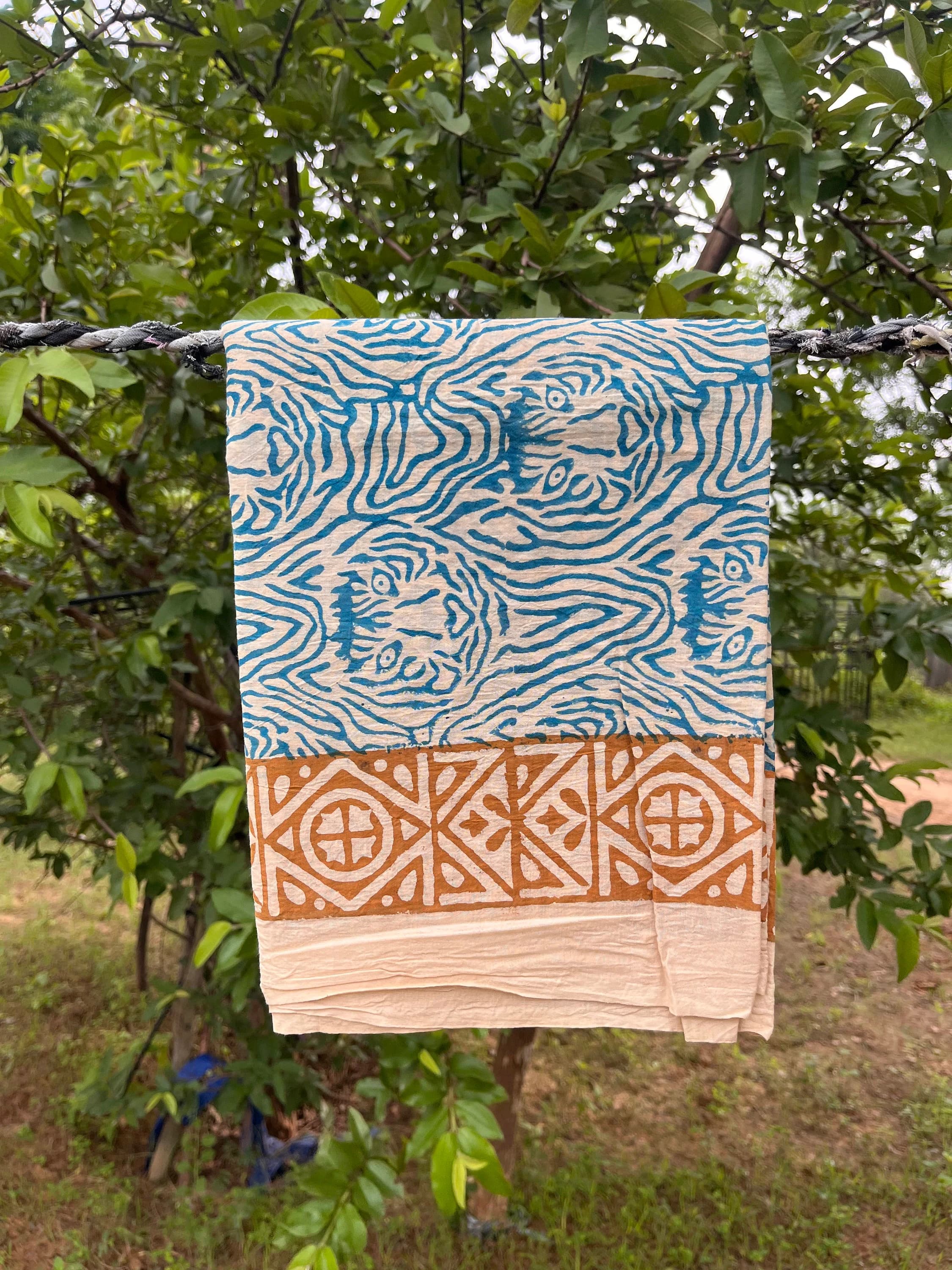Indian Hand Block Print Sarong, Cotton Beach Wrap, Handmade Pareo, Boho Beach Cover Up, Resort Wear for Women